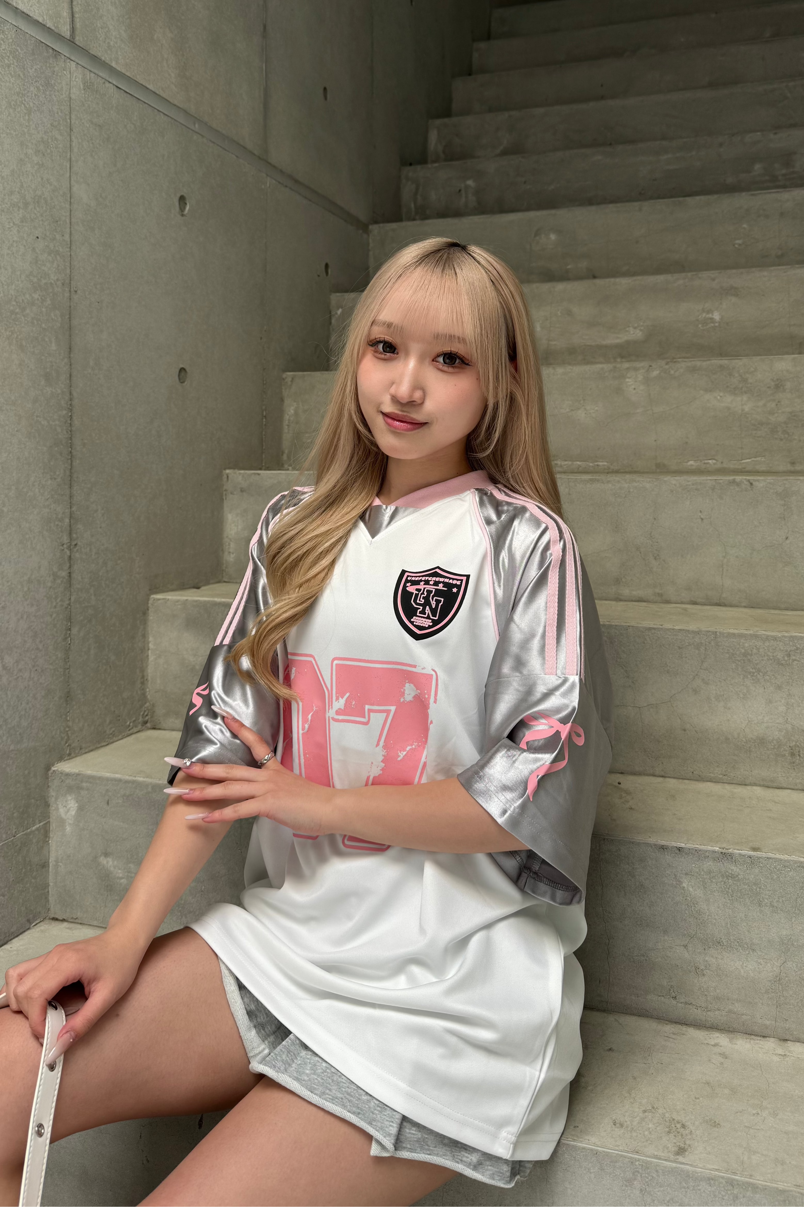 リボンプリントユニフォームTシャツ KSG20785
