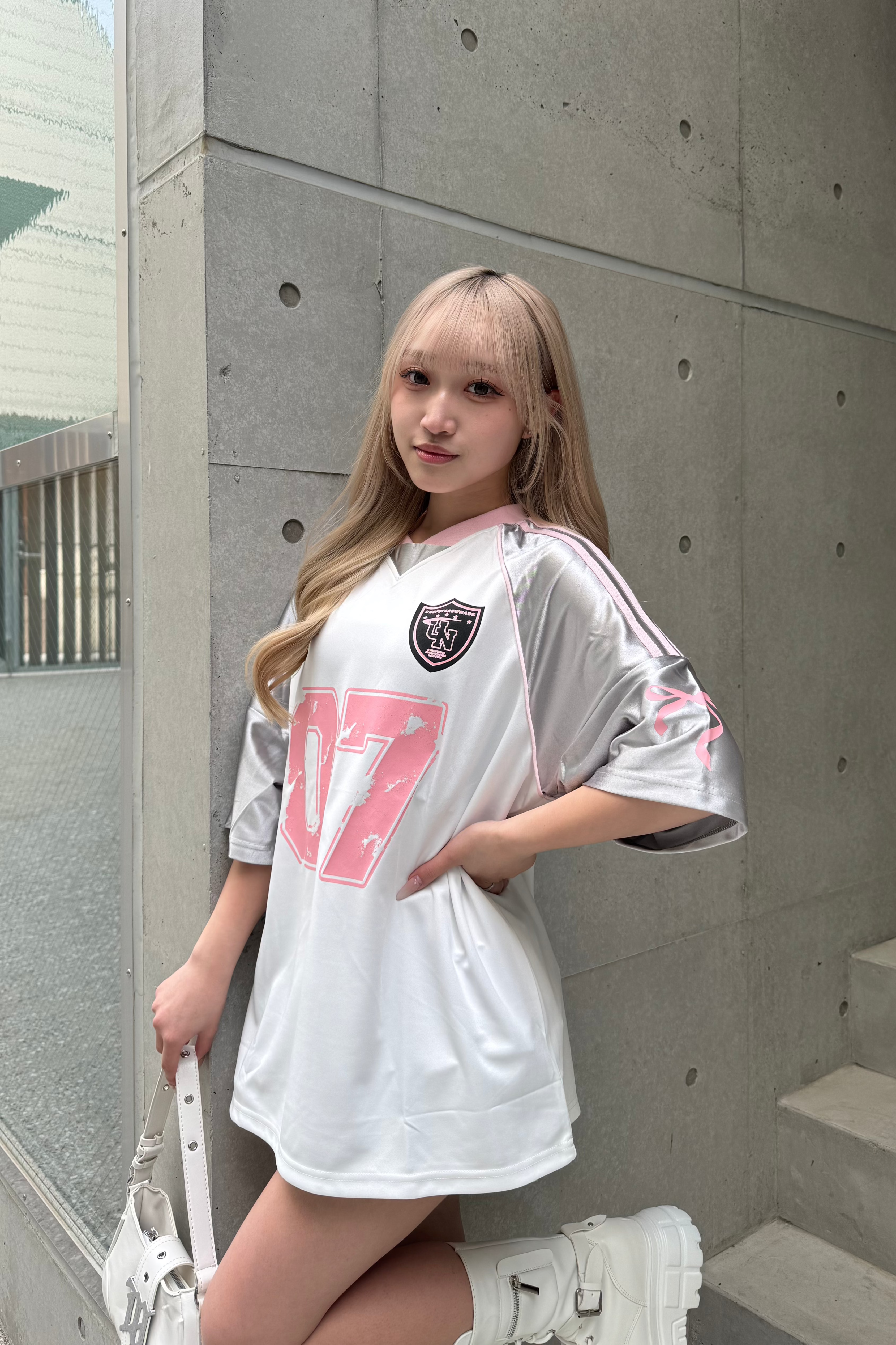 リボンプリントユニフォームTシャツ KSG20785