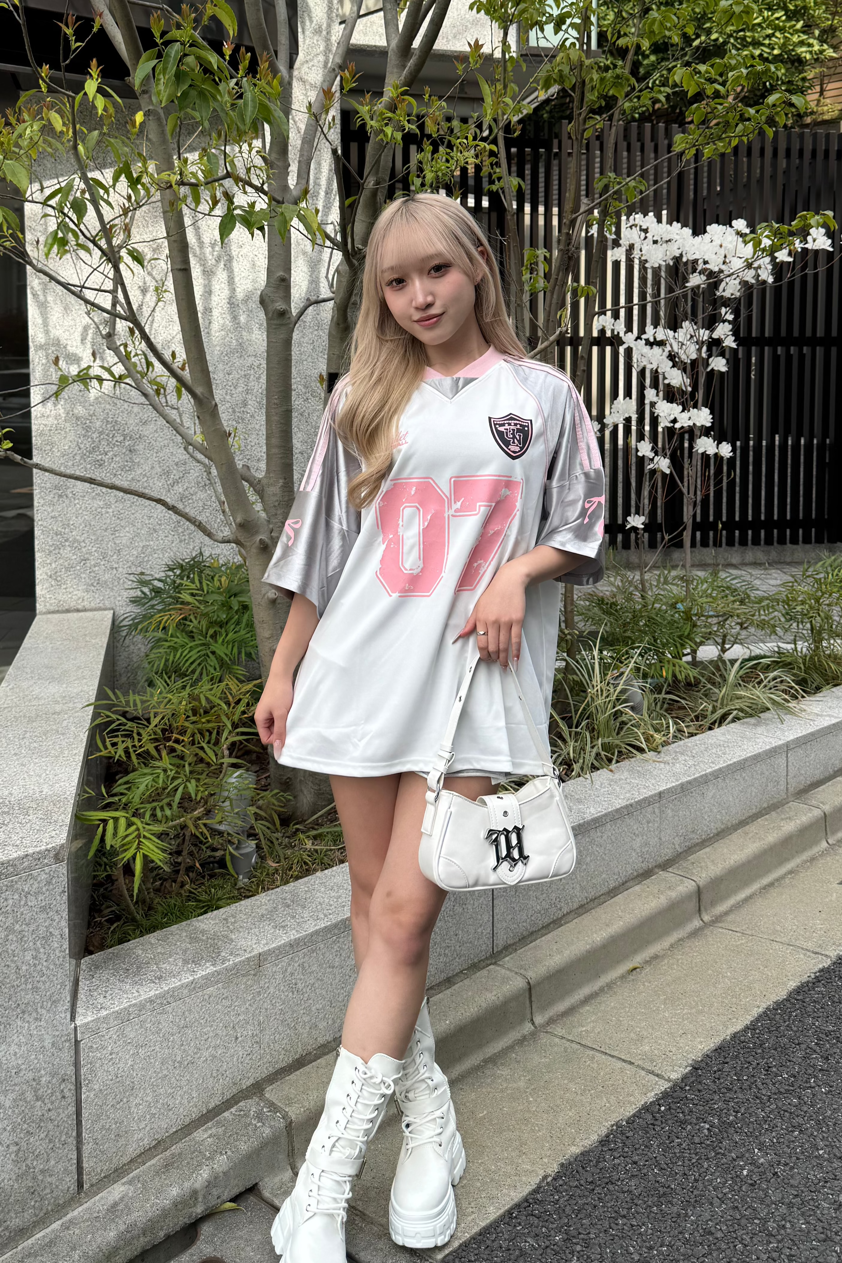 リボンプリントユニフォームTシャツ KSG20785