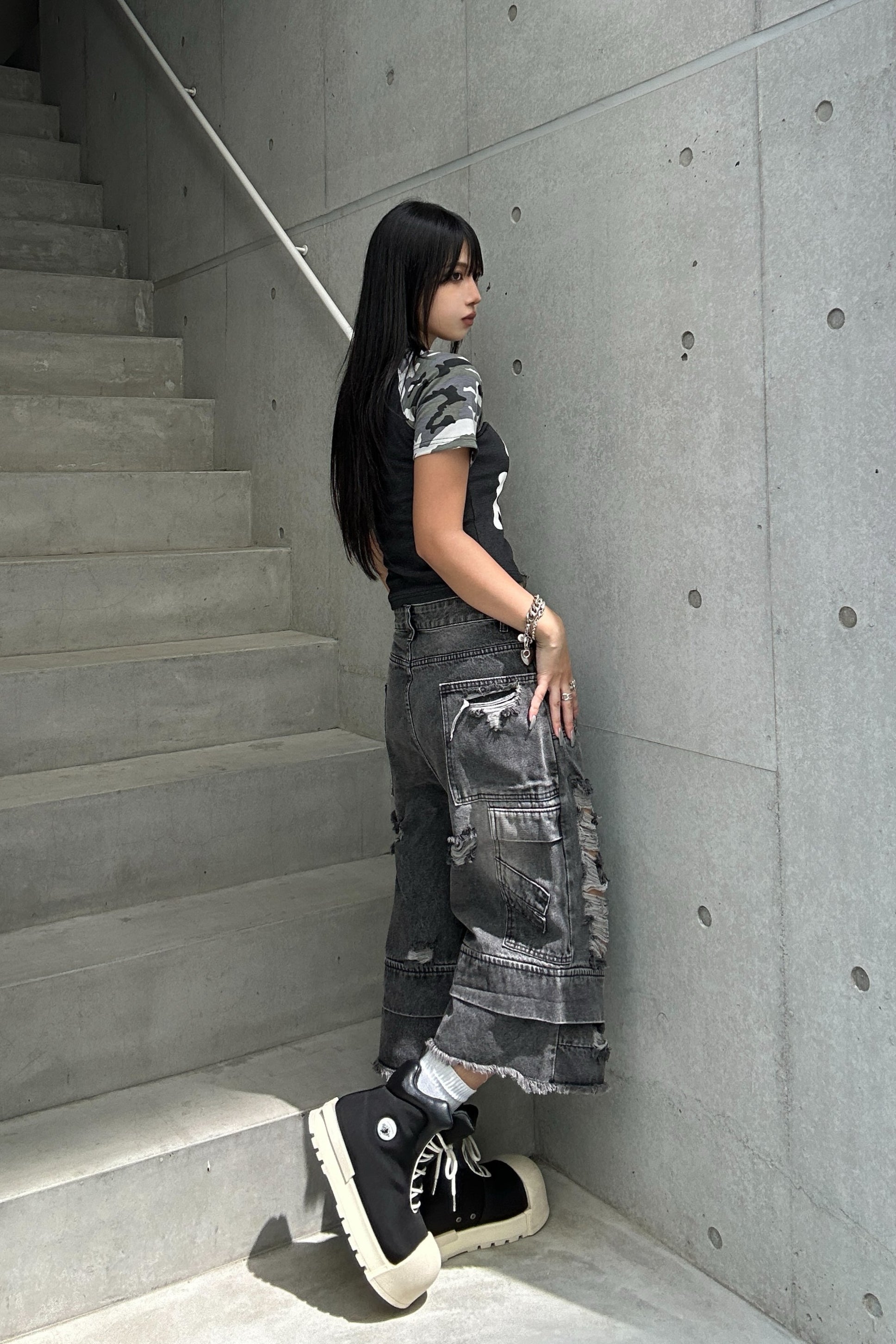 カモフラージュLOVEクロップドTシャツ KSG20930