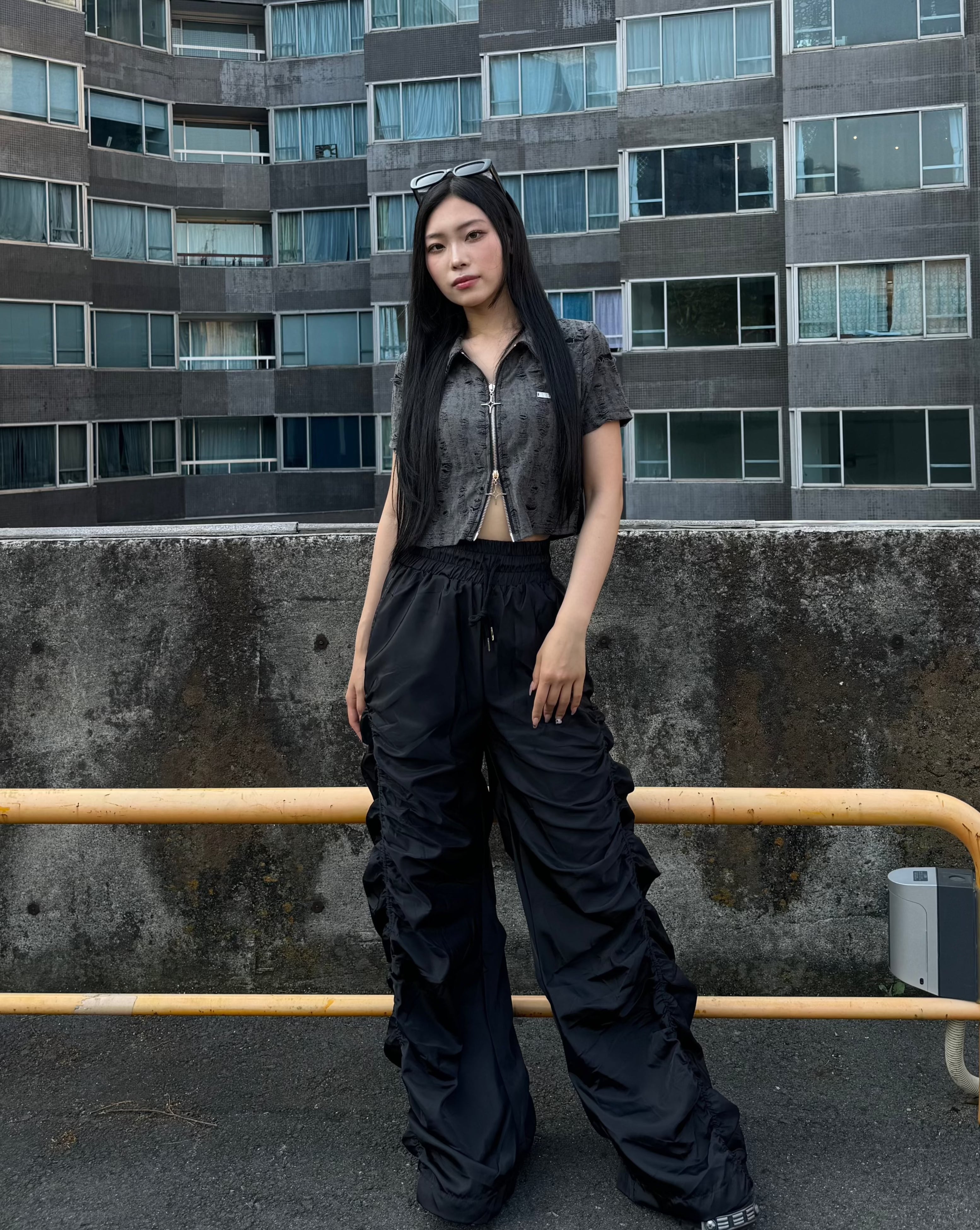 ダメージダブルジップポロトップス KSG20568