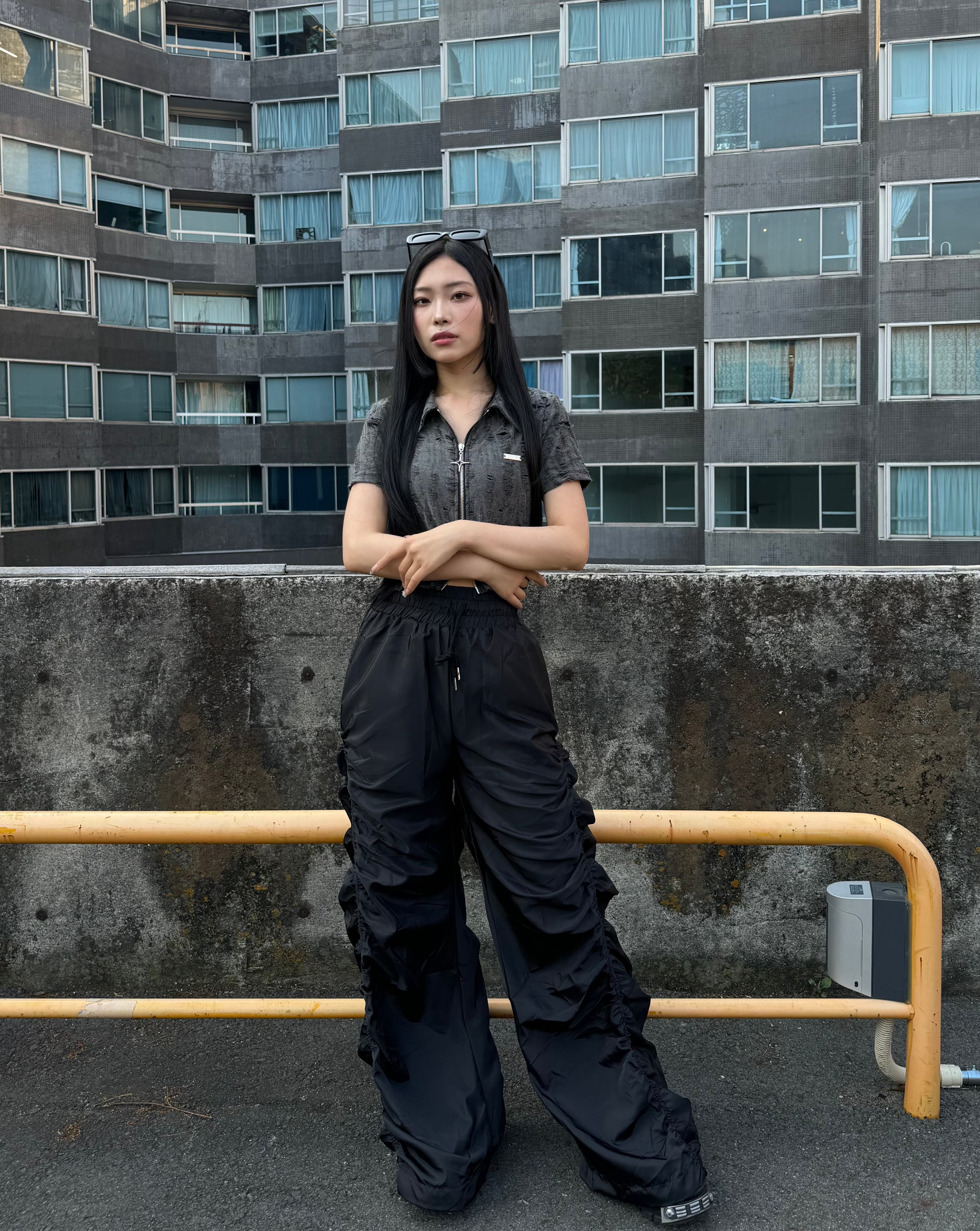 ダメージダブルジップポロトップス KSG20568