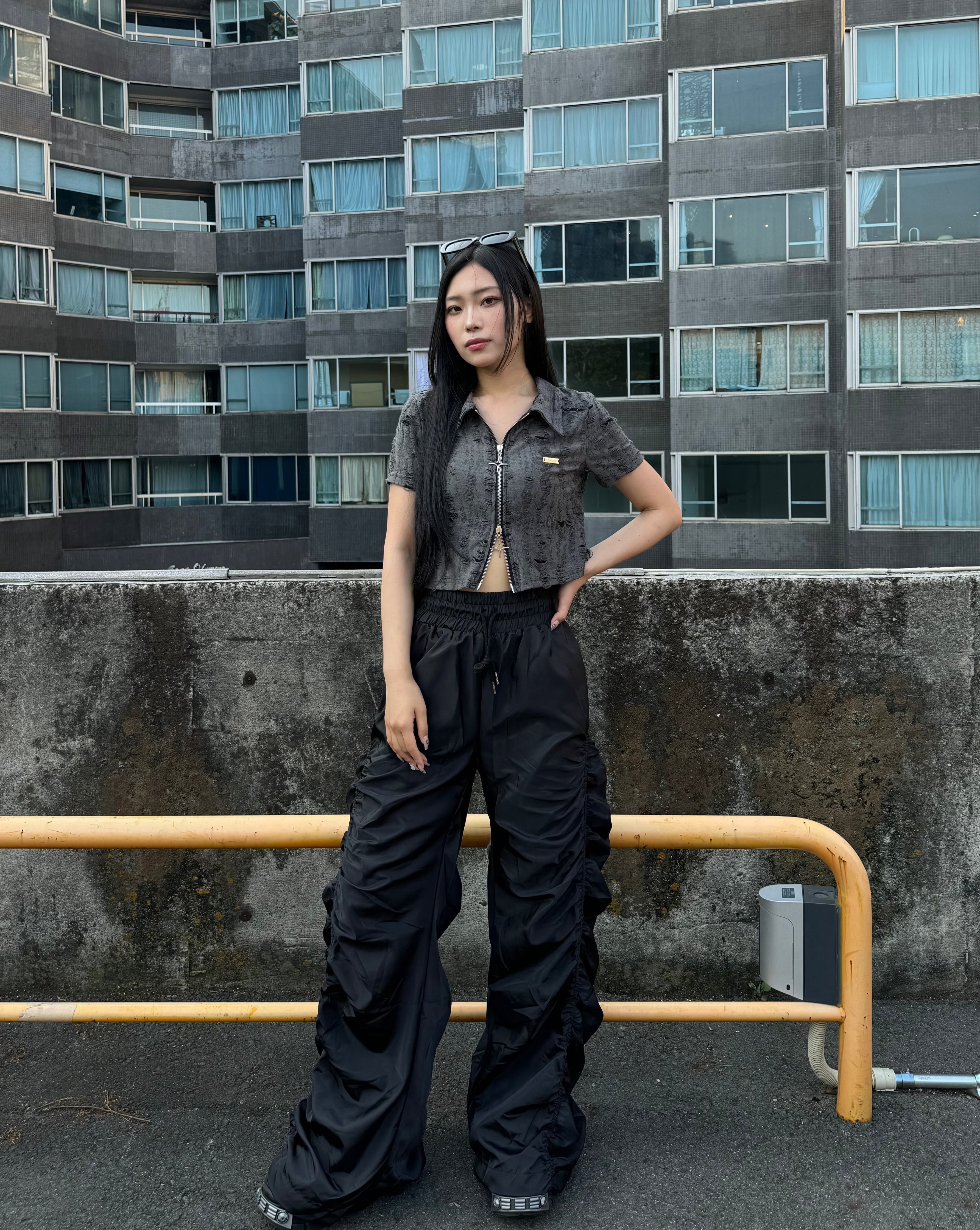 ダメージダブルジップポロトップス KSG20568