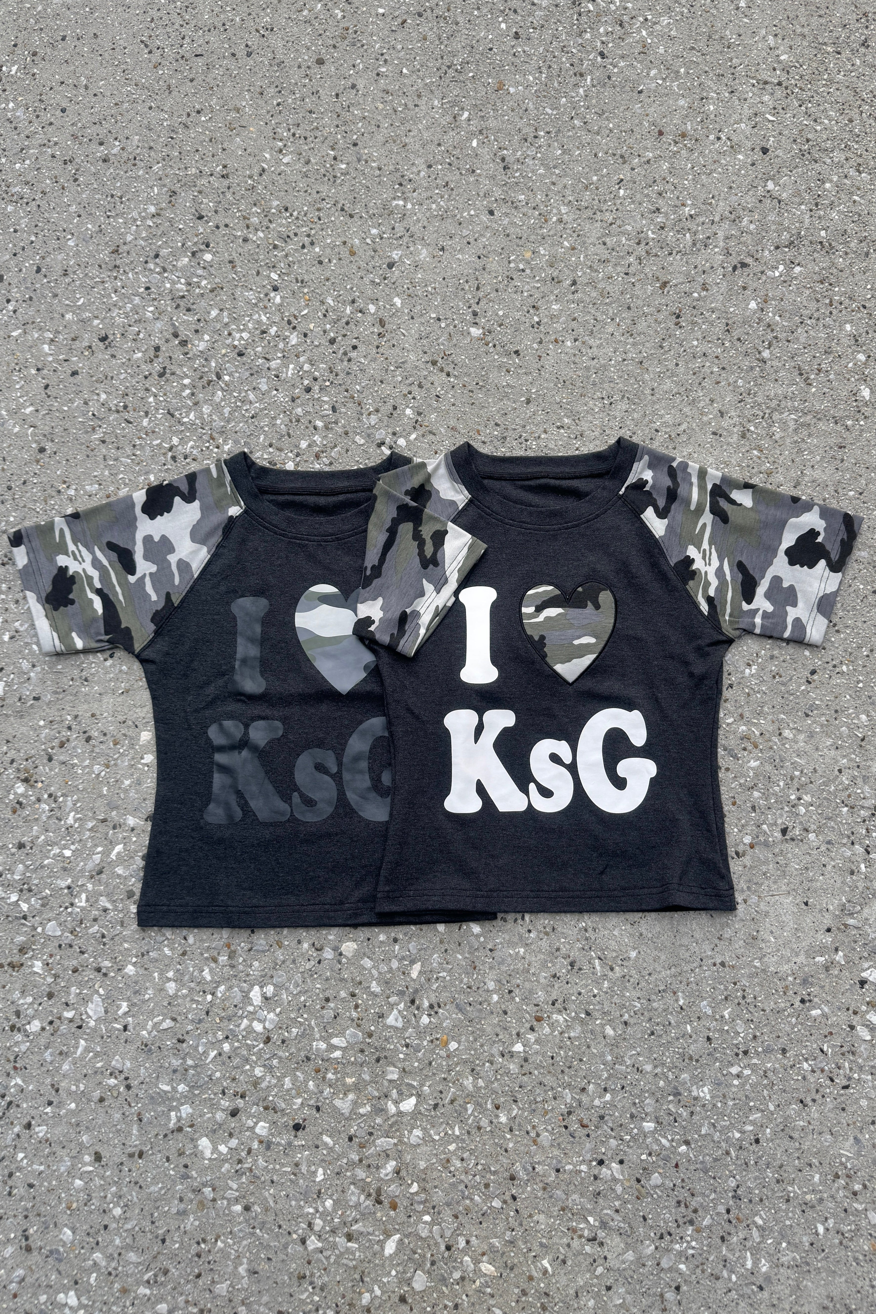 カモフラージュLOVEクロップドTシャツ KSG20930