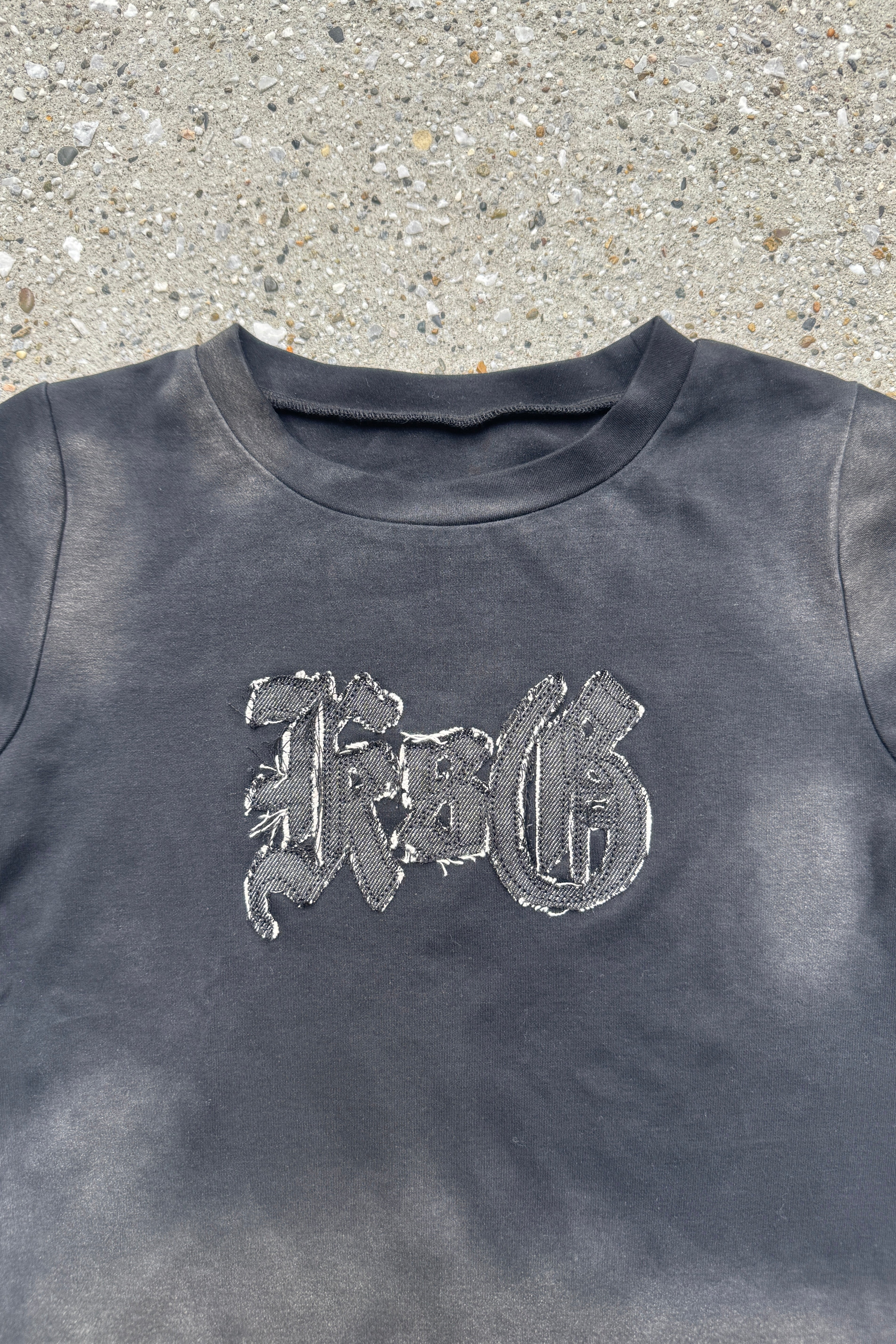 ダメージロゴクロップドTシャツ KSG20932