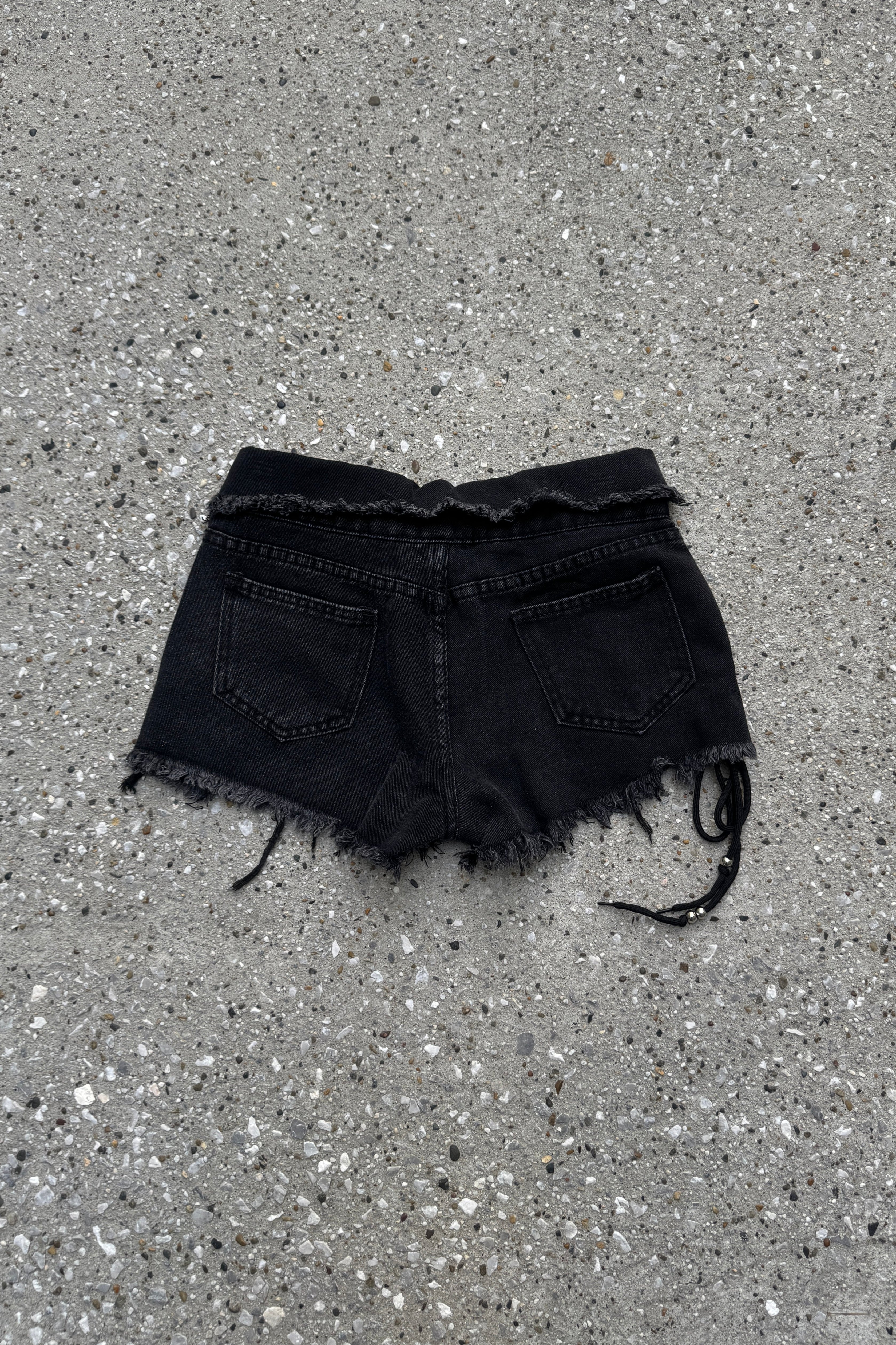 hem waist denim short pants KSG19305