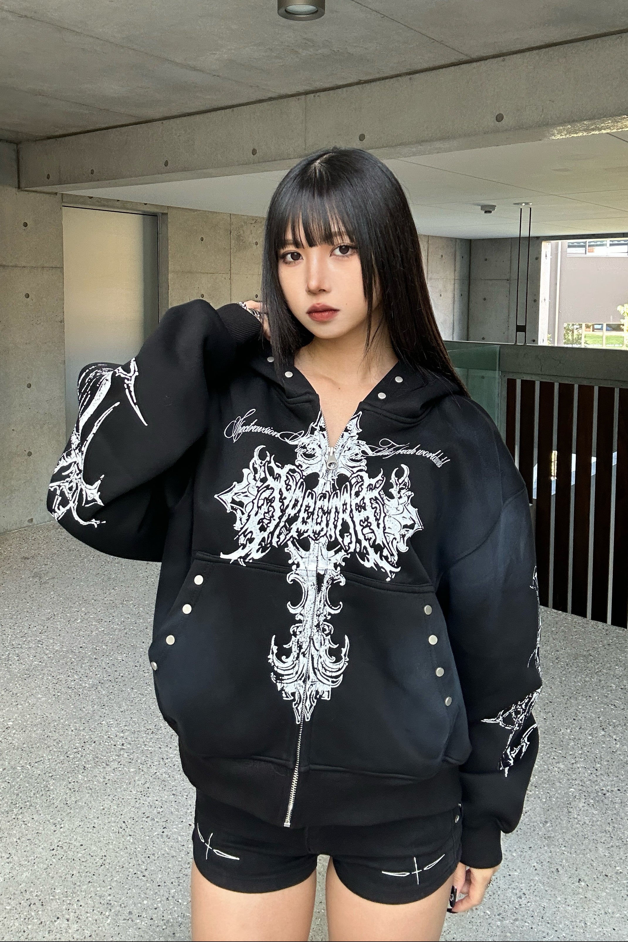 ウォッシュドクロスジップアップパーカー KSG21123