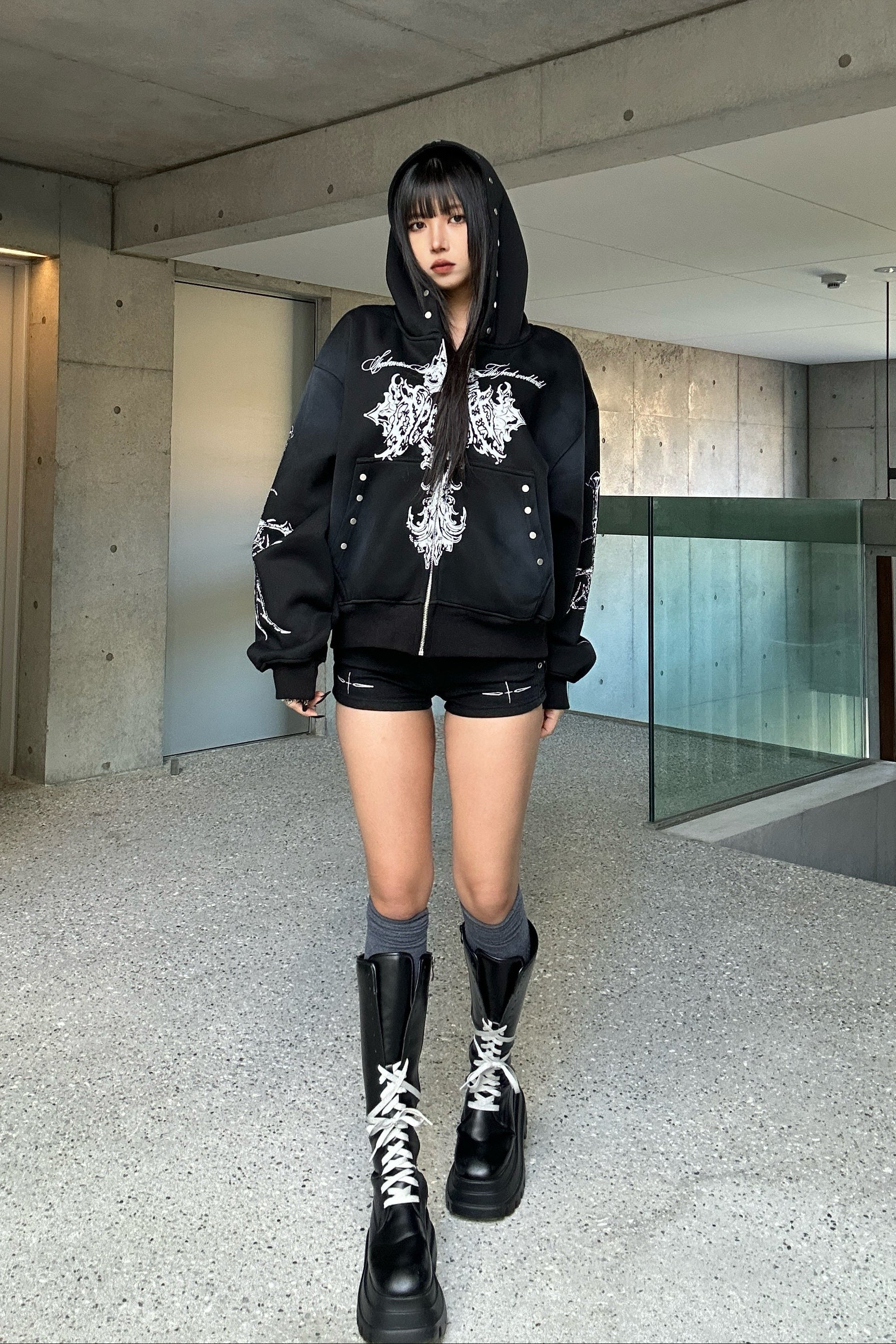 ウォッシュドクロスジップアップパーカー KSG21123