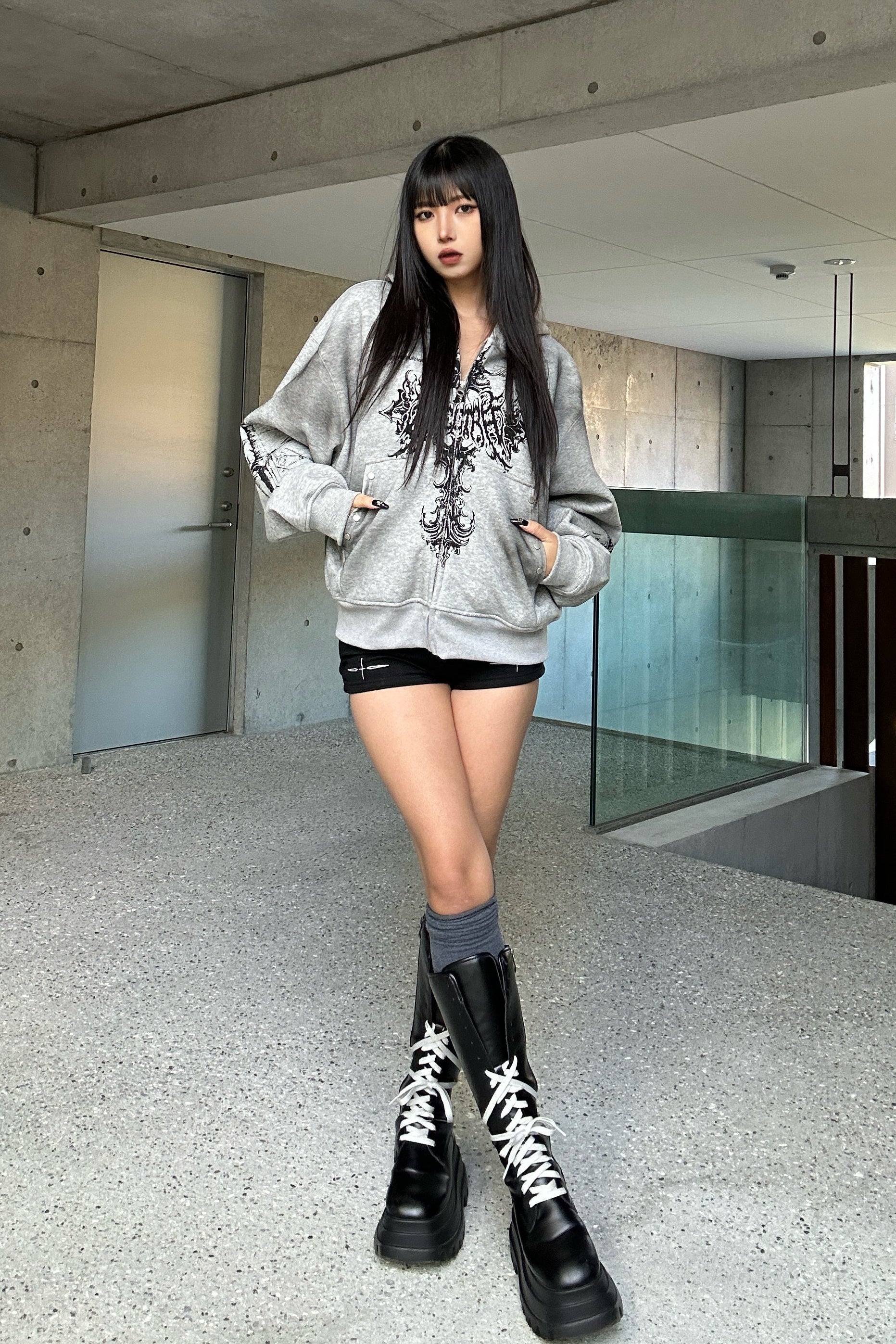 ウォッシュドクロスジップアップパーカー KSG21123