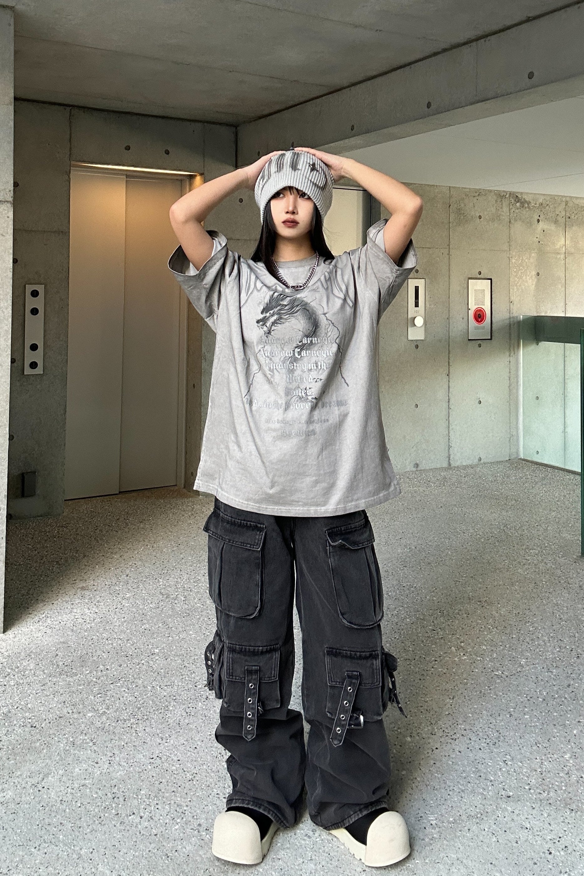 ドラゴンレタリングオーバーTシャツ KSG20556