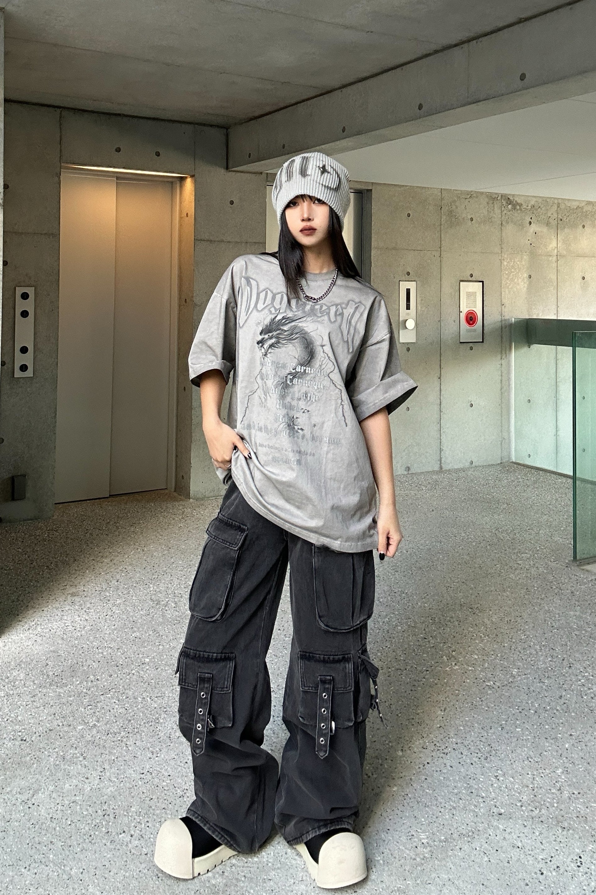 ドラゴンレタリングオーバーTシャツ KSG20556