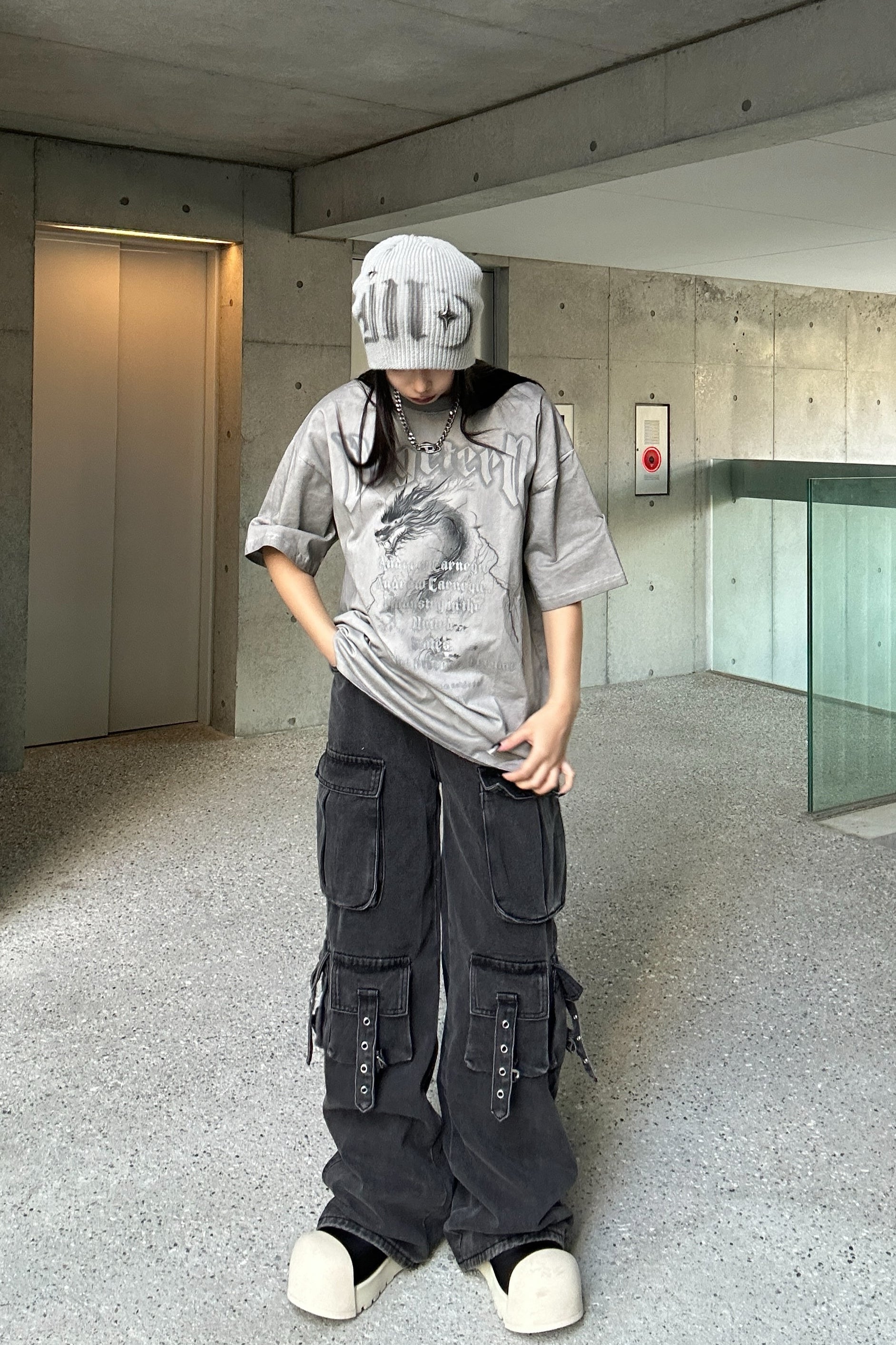 ドラゴンレタリングオーバーTシャツ KSG20556