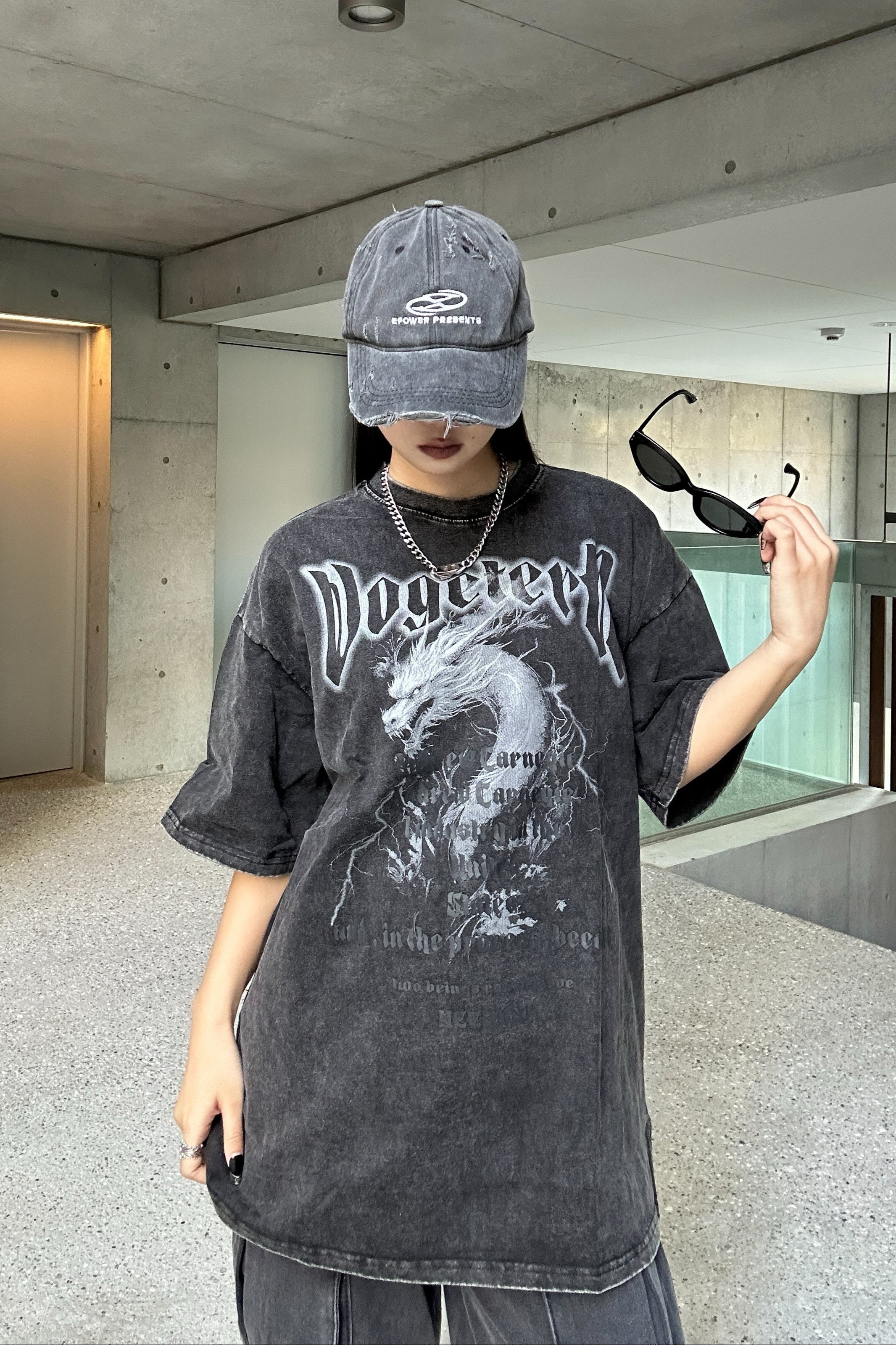 ドラゴンレタリングオーバーTシャツ KSG20556