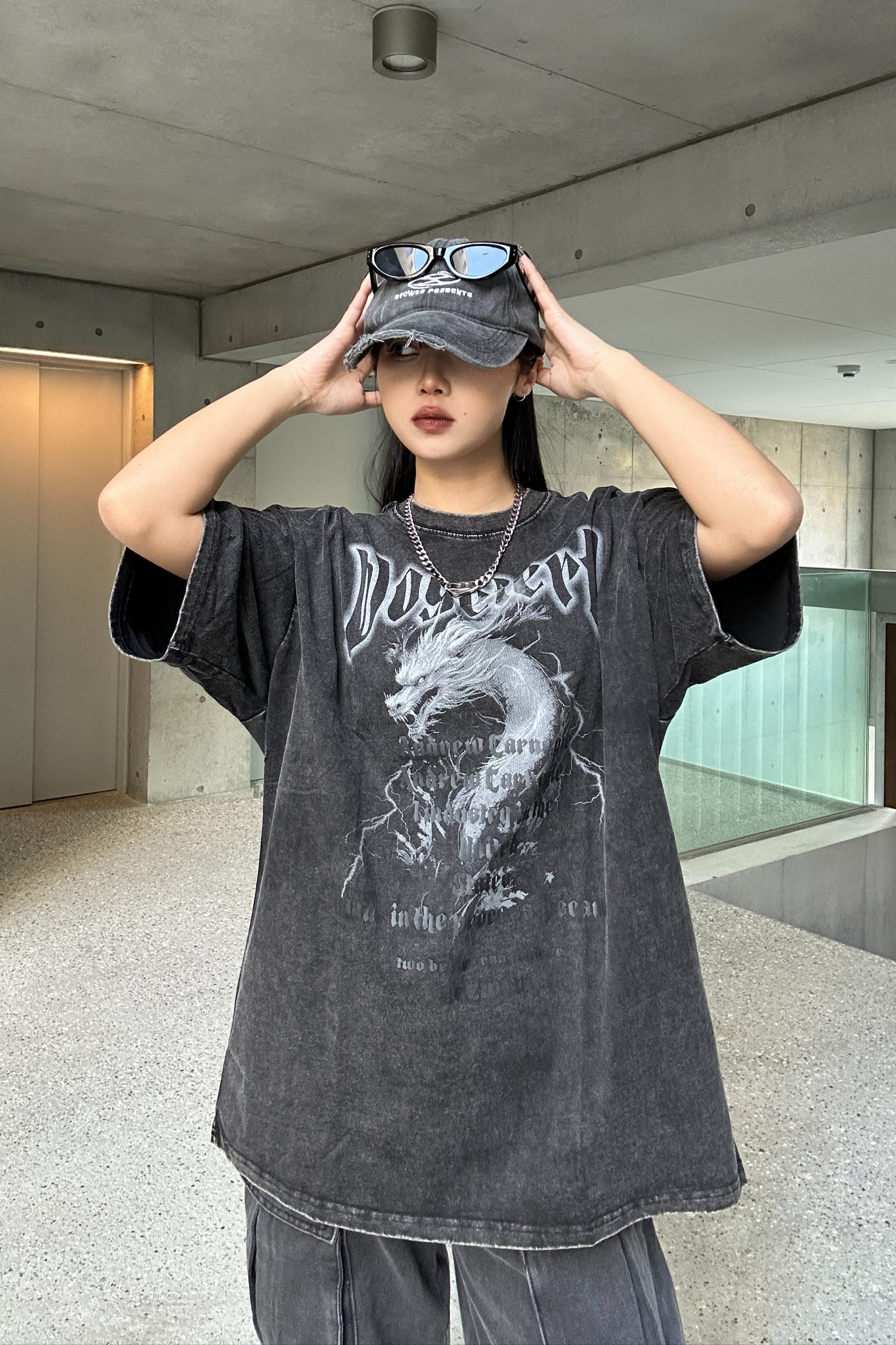 ドラゴンレタリングオーバーTシャツ KSG20556