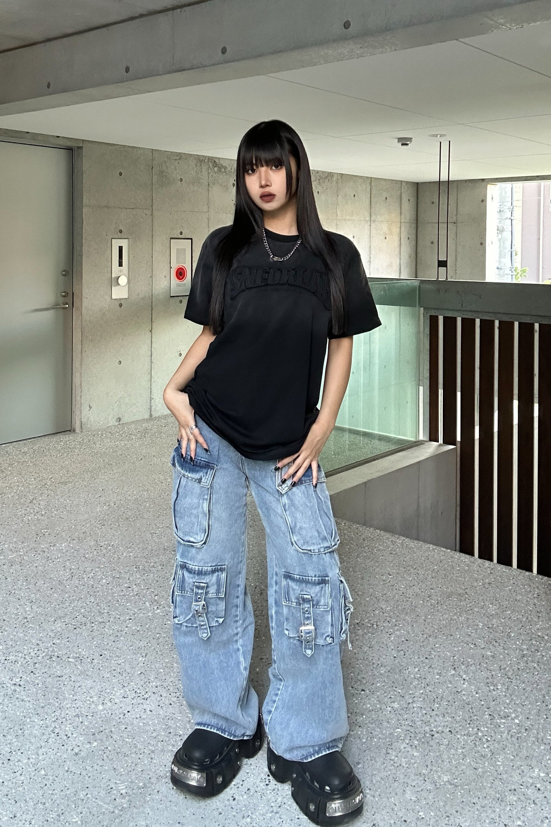 ベルトデザインカーゴパンツ KSG19227