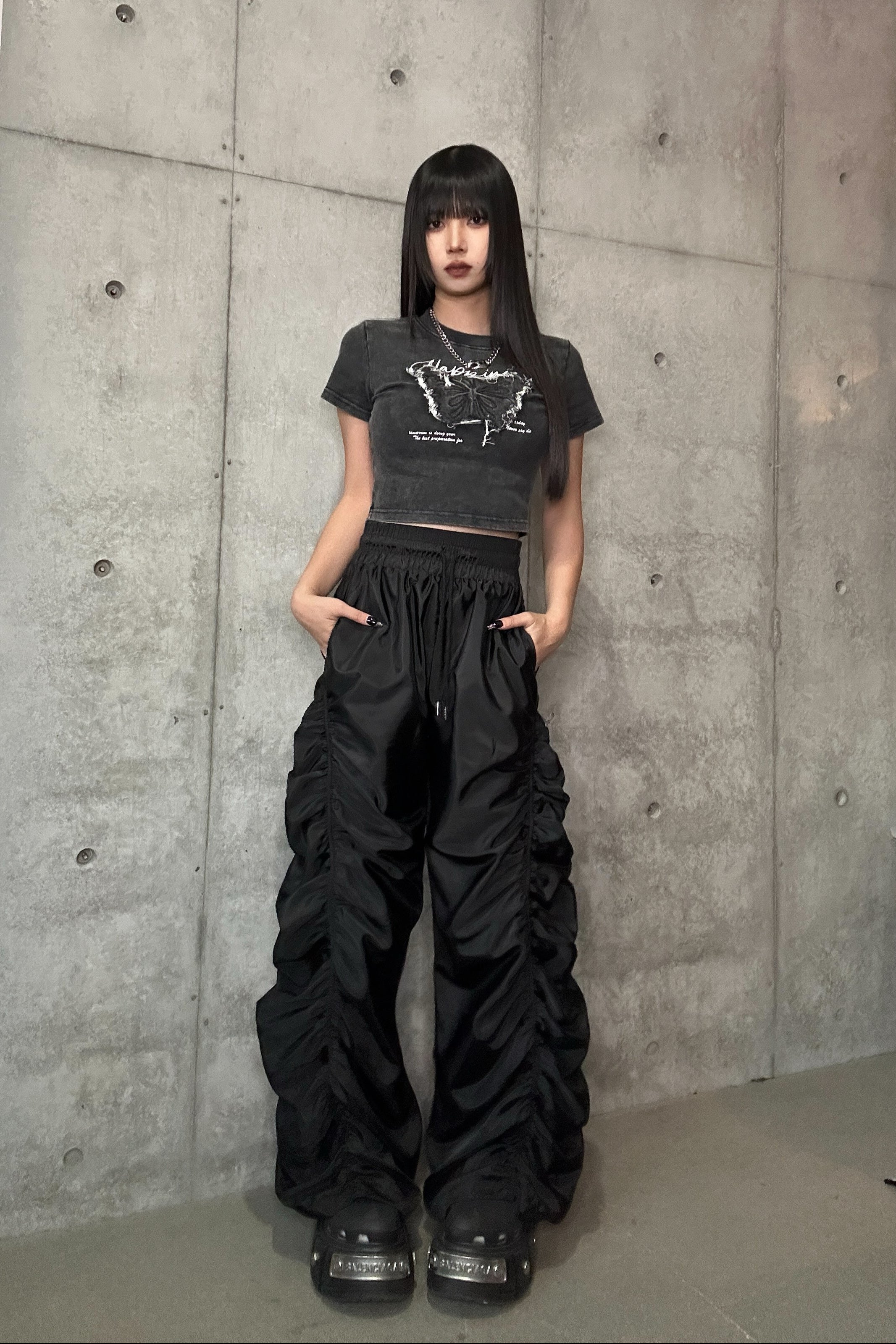 ヴィンテージバタフライクロップドTシャツ KSG20565