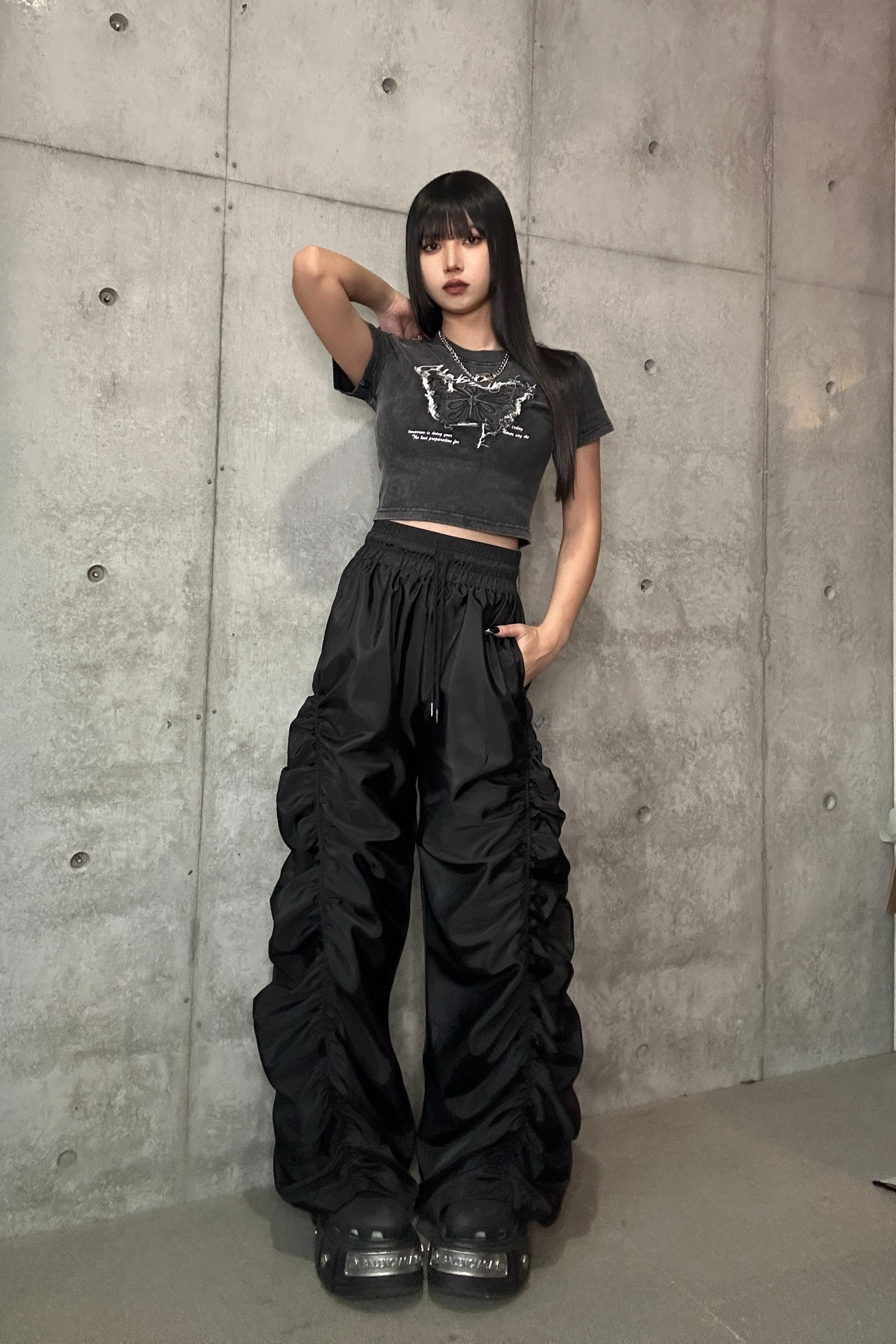 ヴィンテージバタフライクロップドTシャツ KSG20565