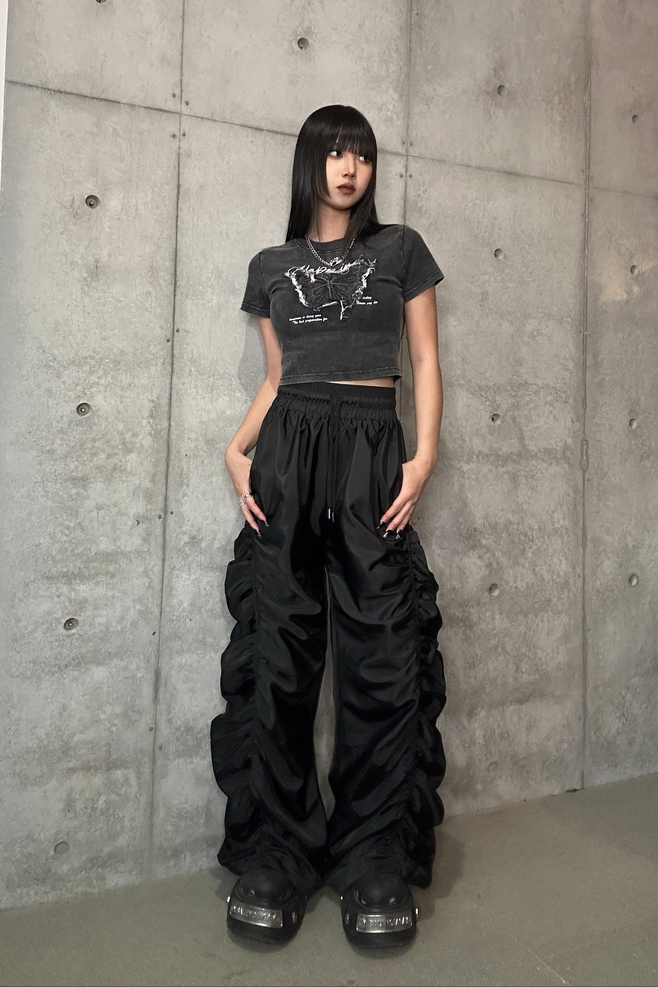 ヴィンテージバタフライクロップドTシャツ KSG20565