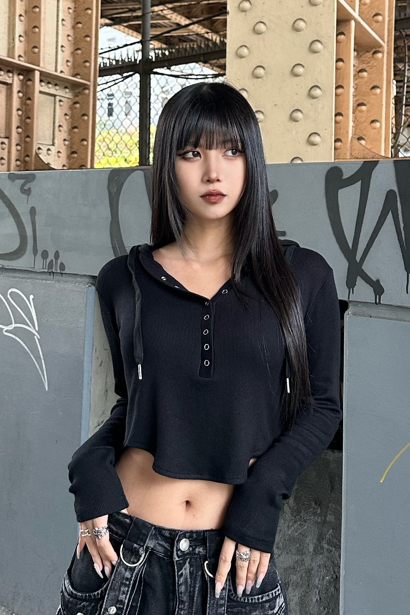 バッククロスフーディートップス KSG21177