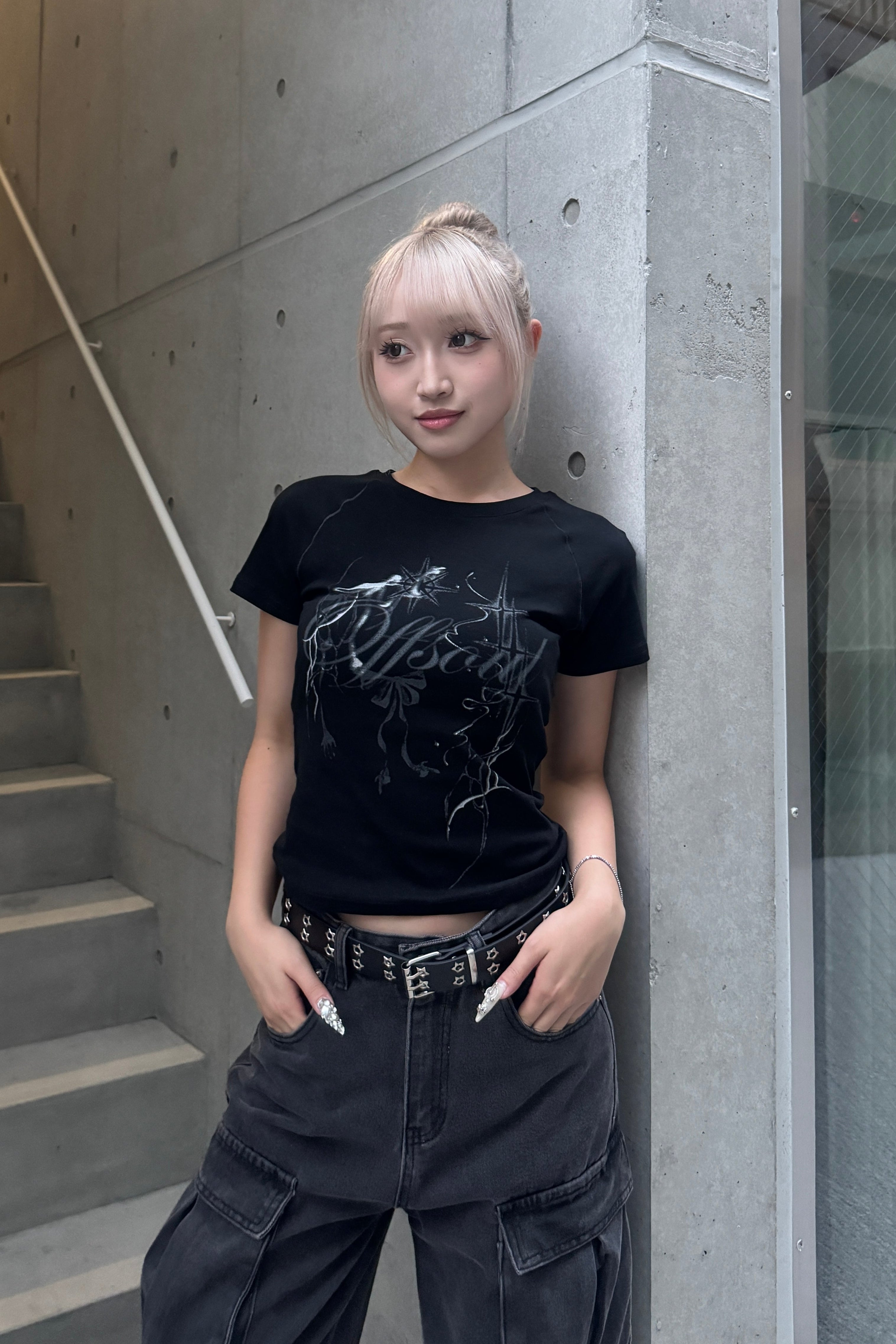 クロップドスタープリントTシャツ KSG20841