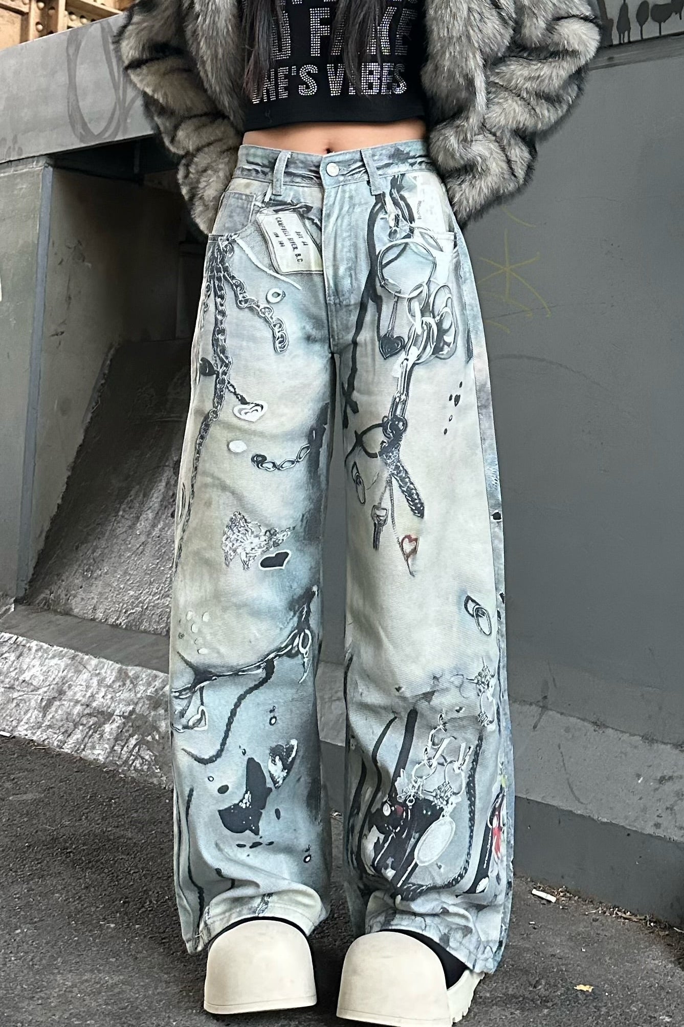 マルチプリントバルーンデニム KSG19398