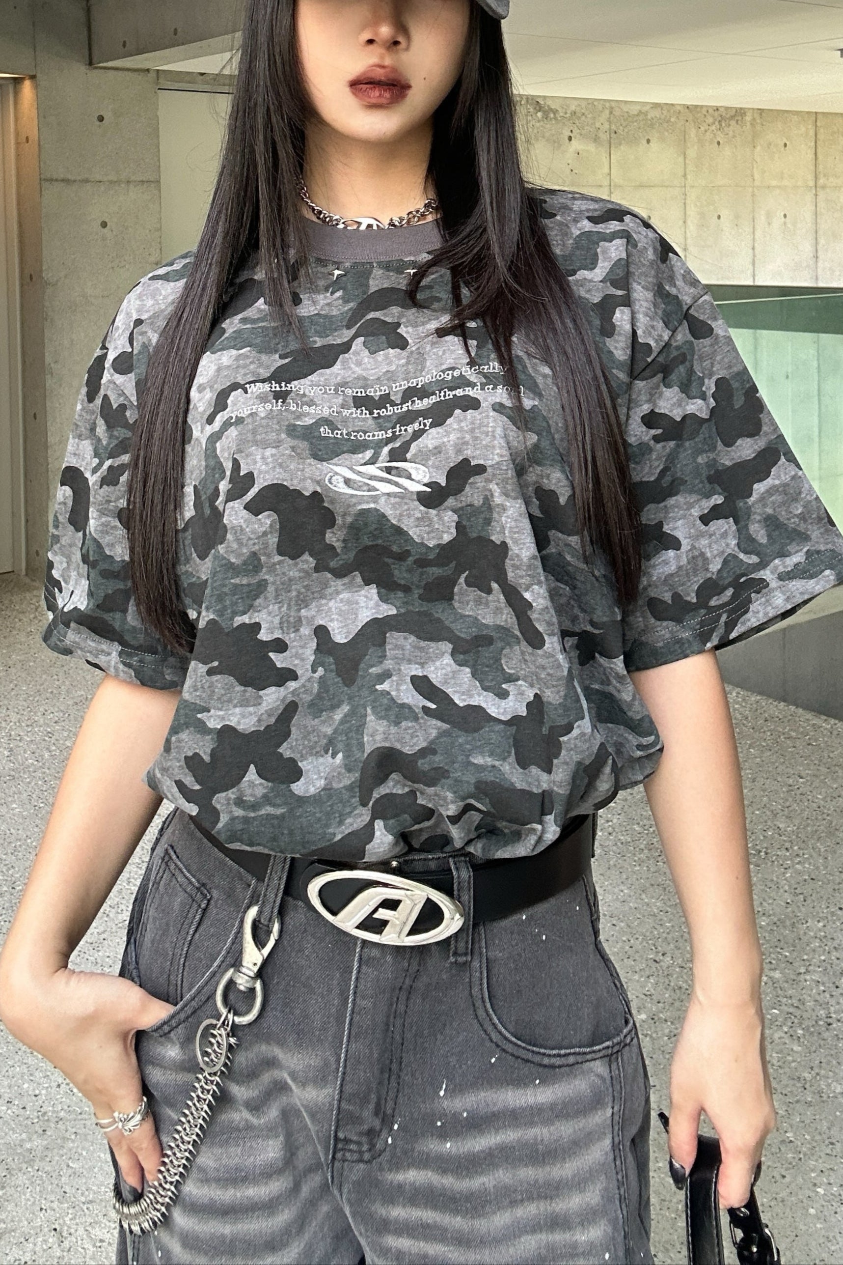 カモフラージュスタッズTシャツ KSG20839