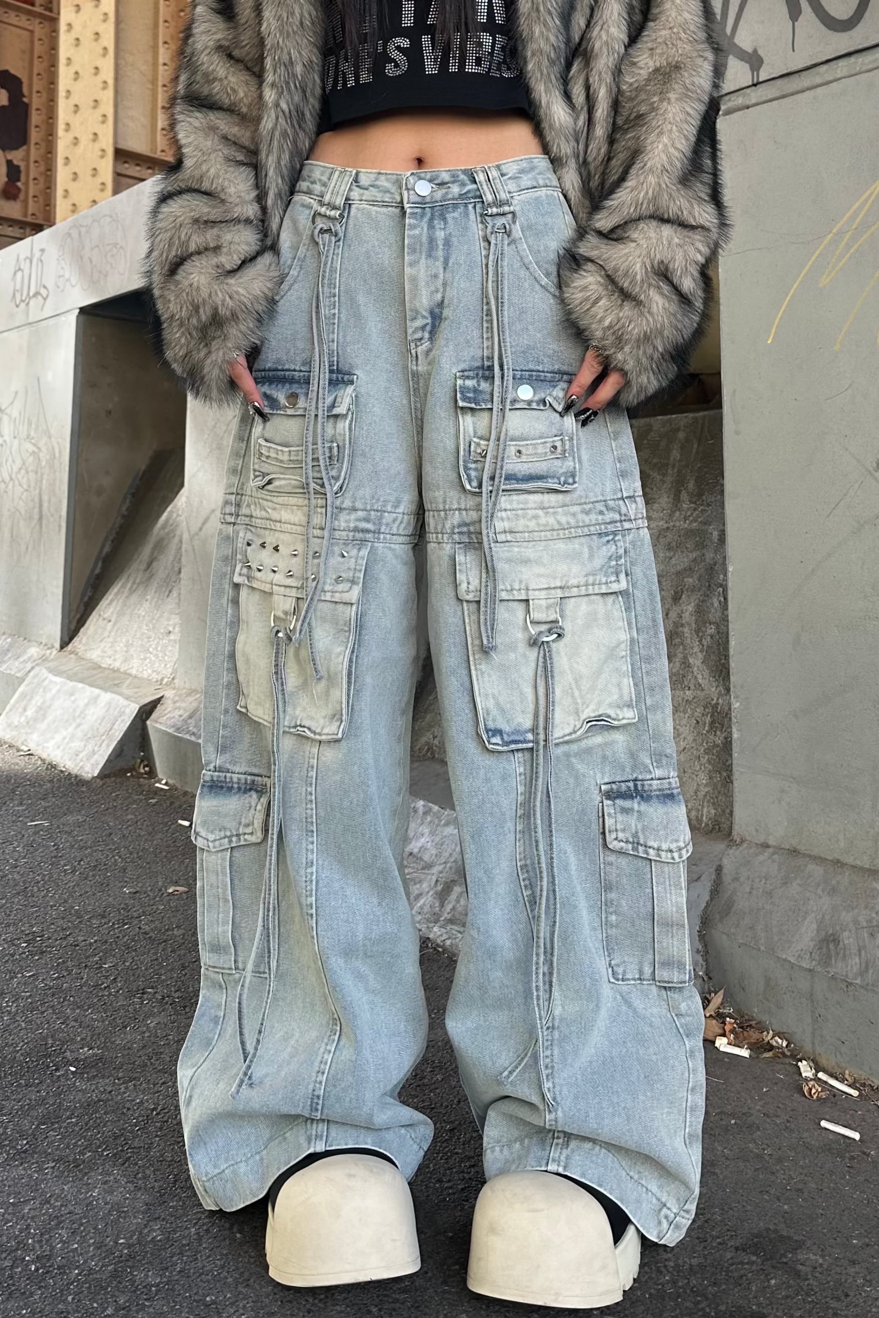 マルチポケットルーズカーゴデニム KSG19393