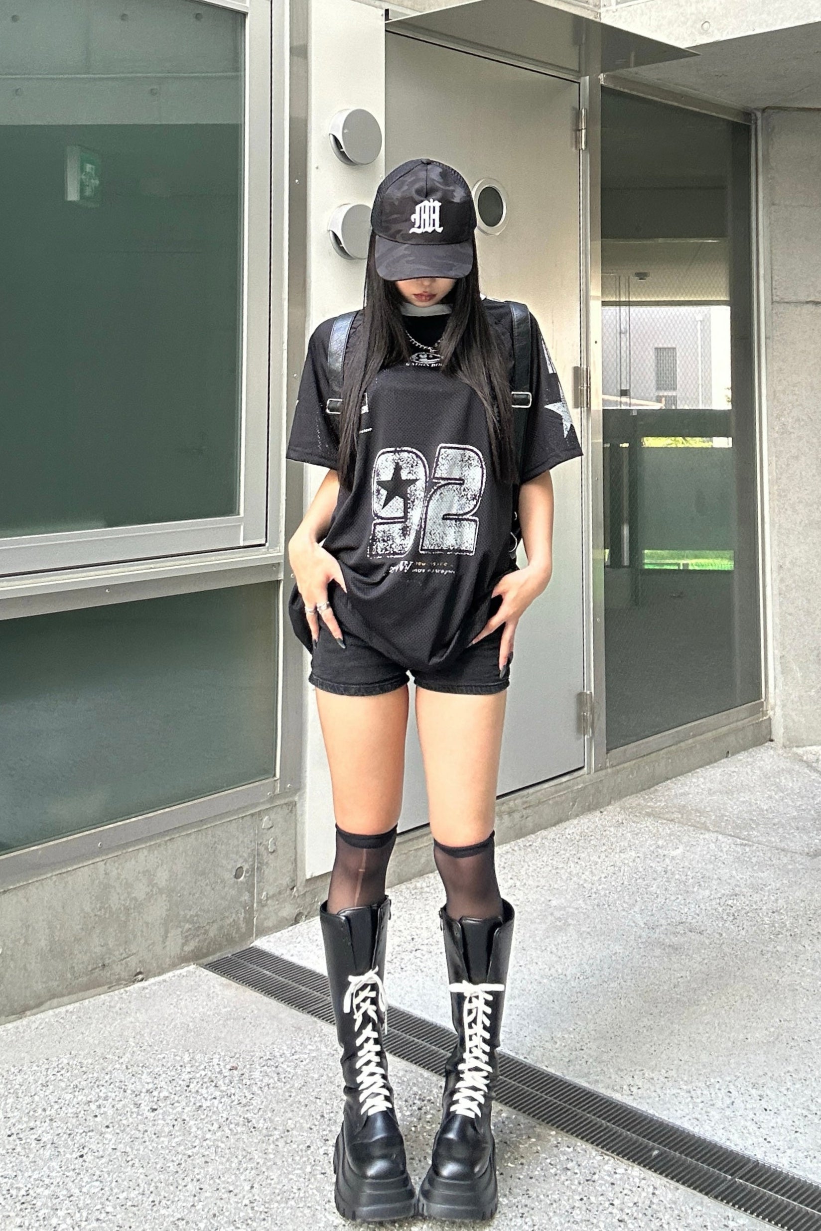 ヴィンテージプリントメッシュTシャツ KSG20842
