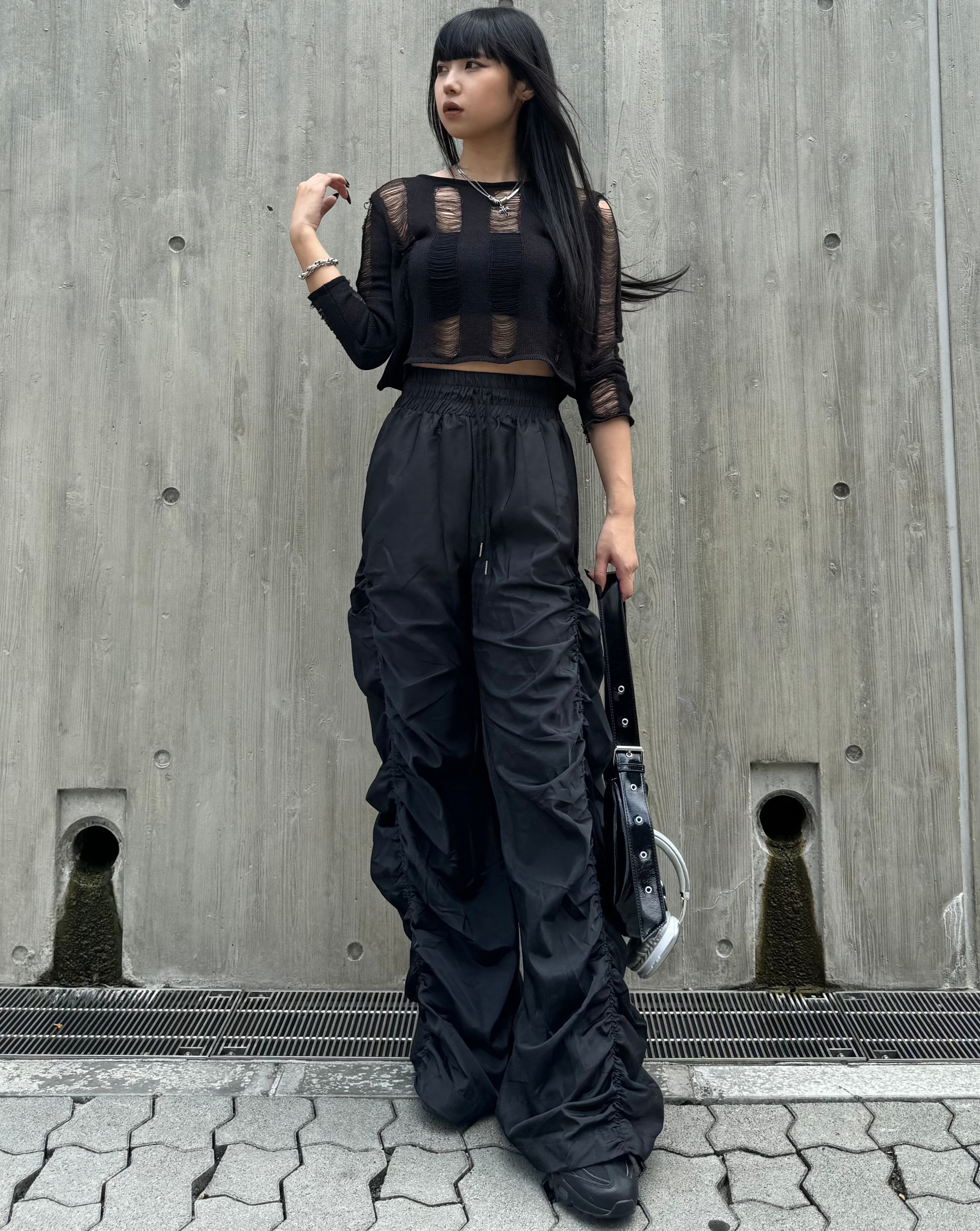 シースルークロップドニット KSG20838