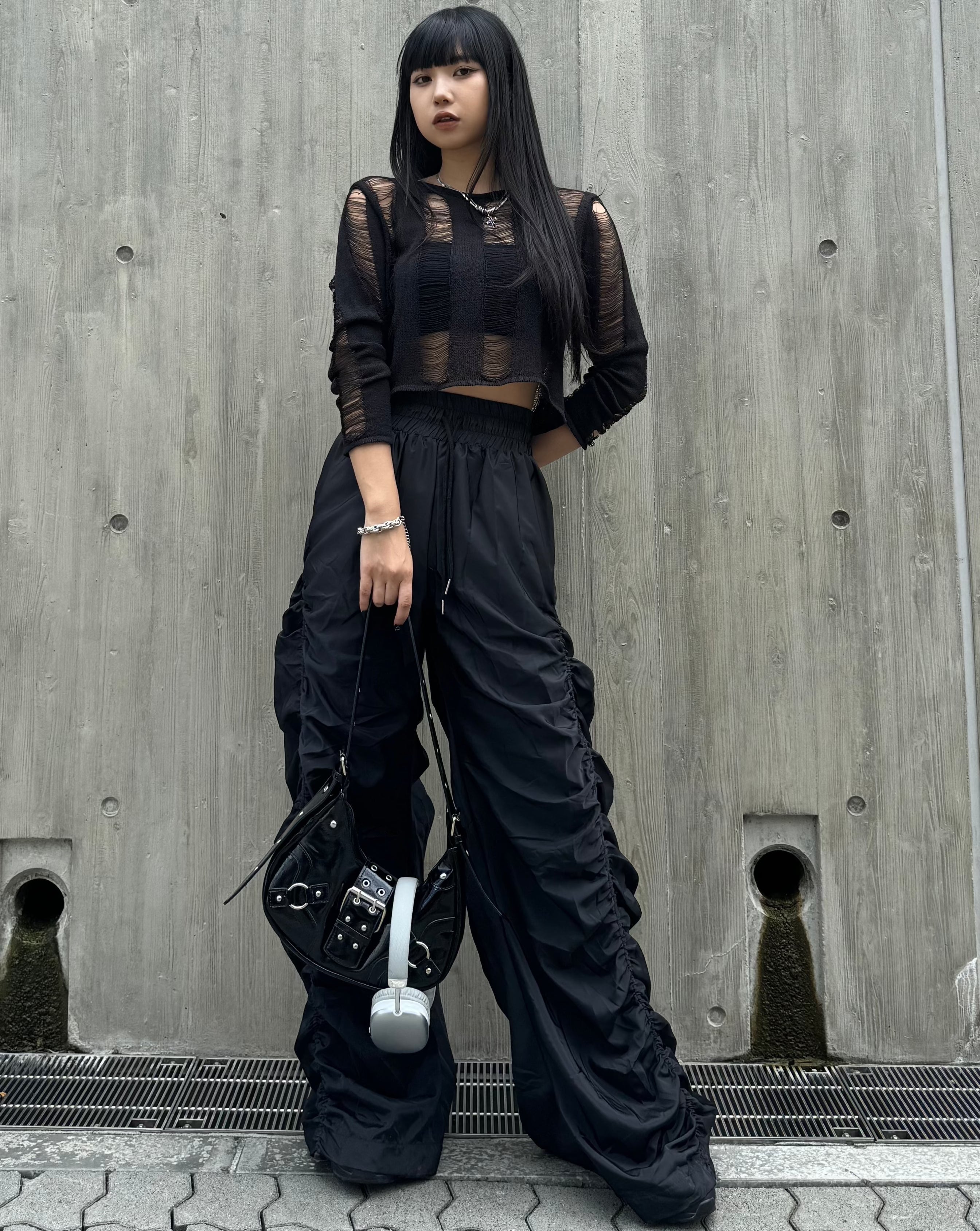 シースルークロップドニット KSG20838