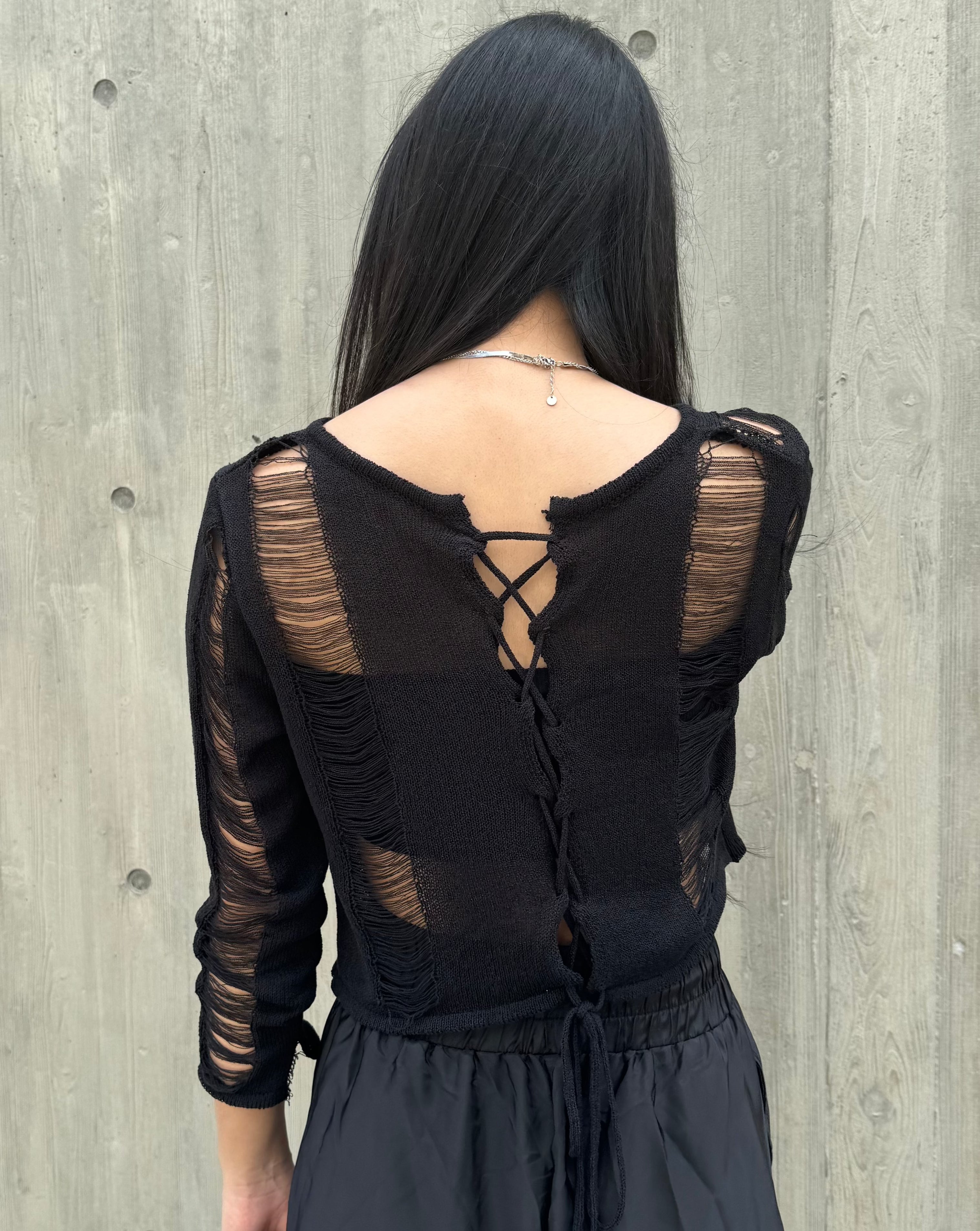 シースルークロップドニット KSG20838