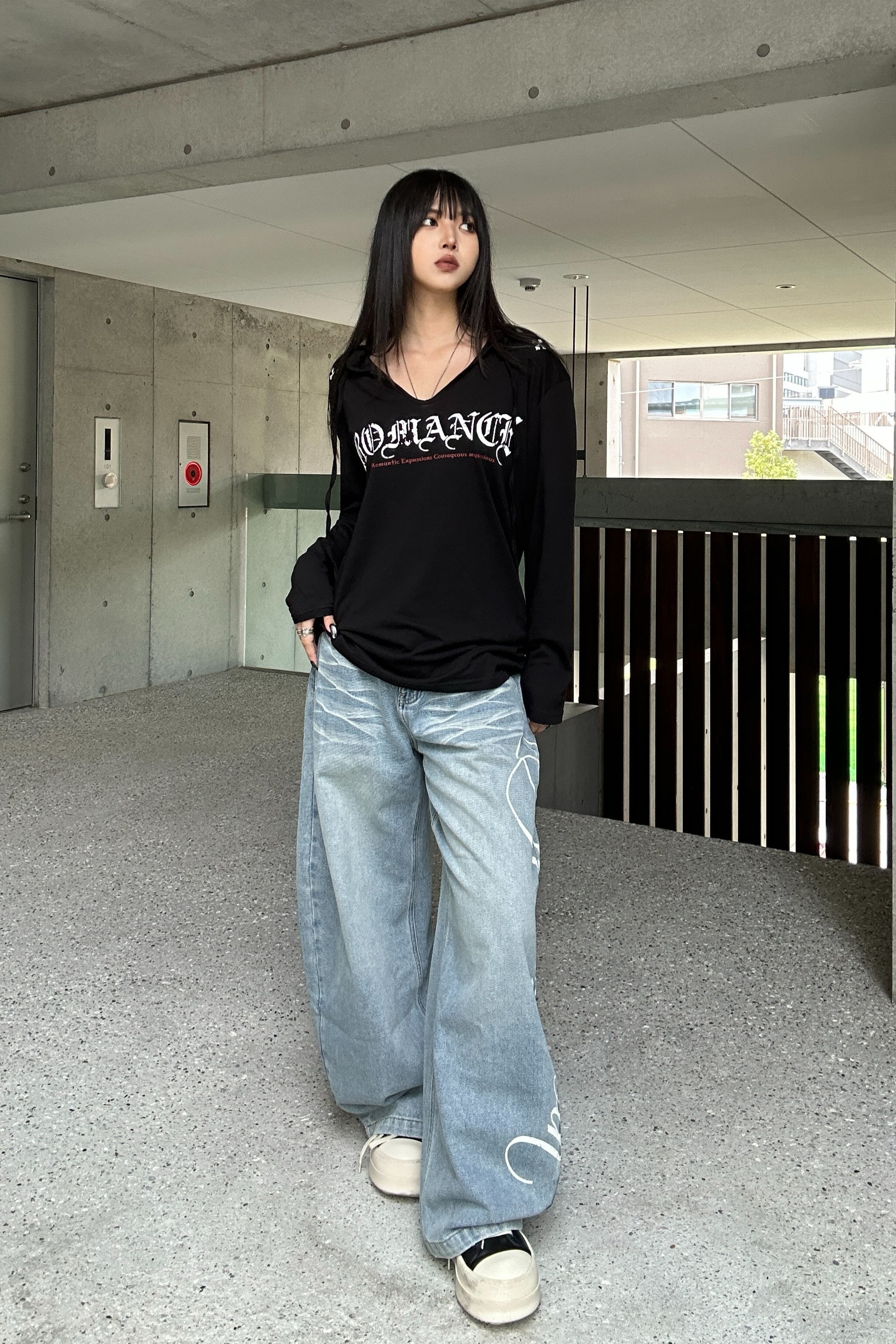 Side Lettering Balloon Denim KSG19343