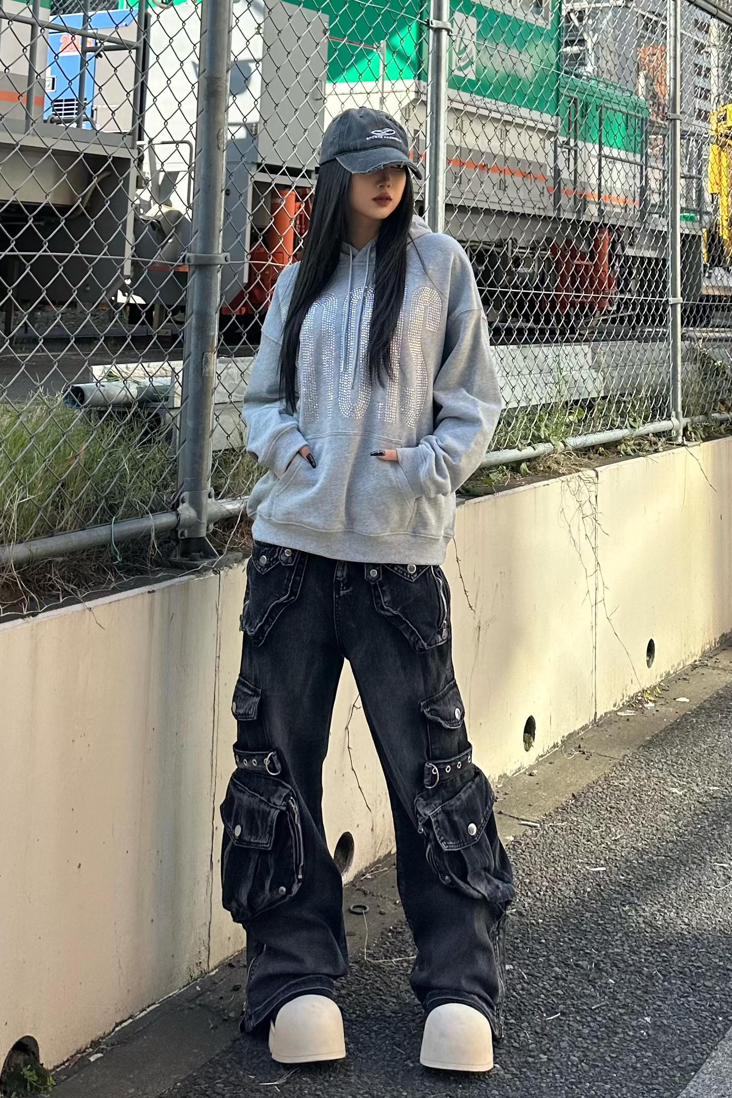 サイドベルトマルチポケットパンツ KSG19395