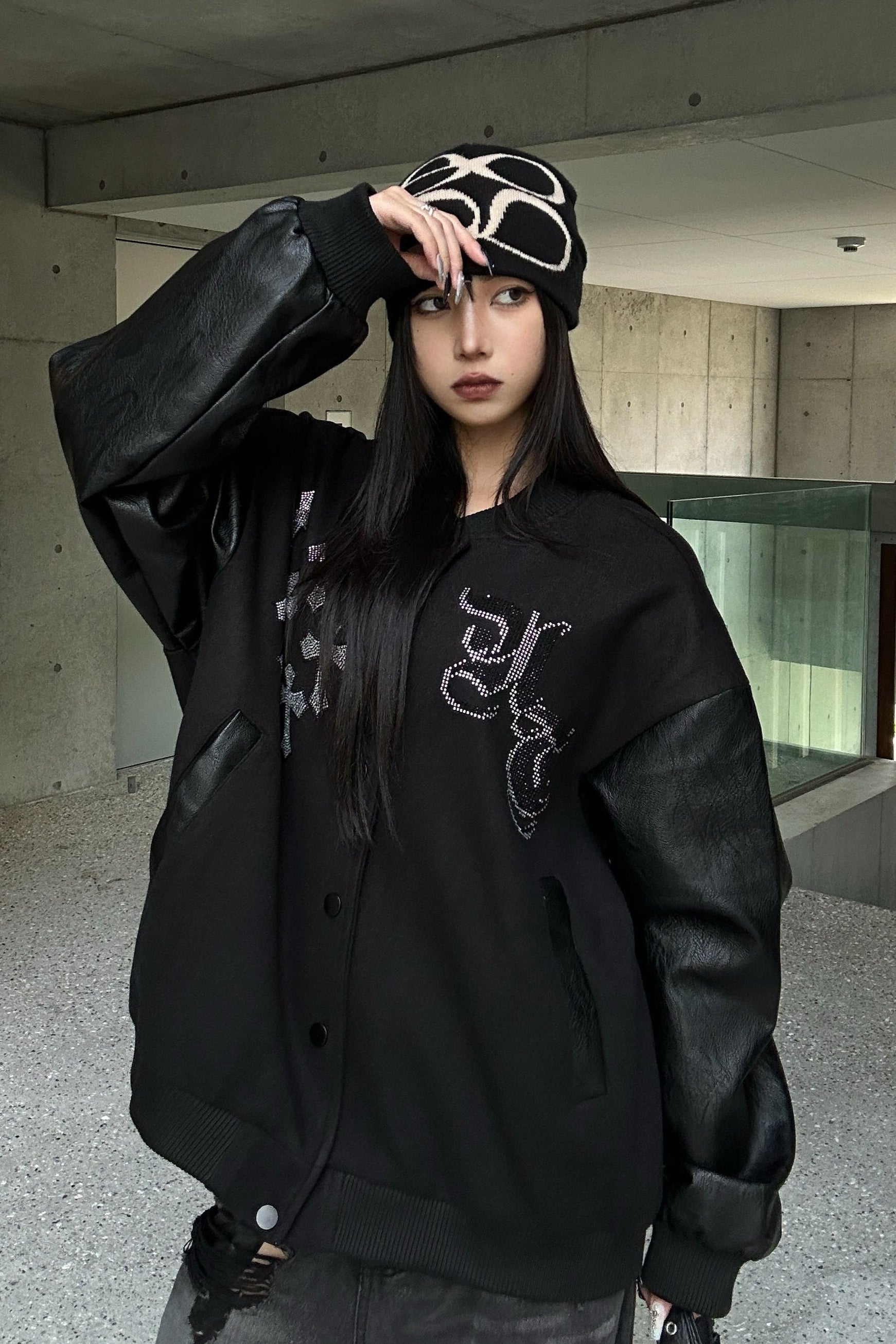 Rhinestone Cross Studium Jacket KSG30056