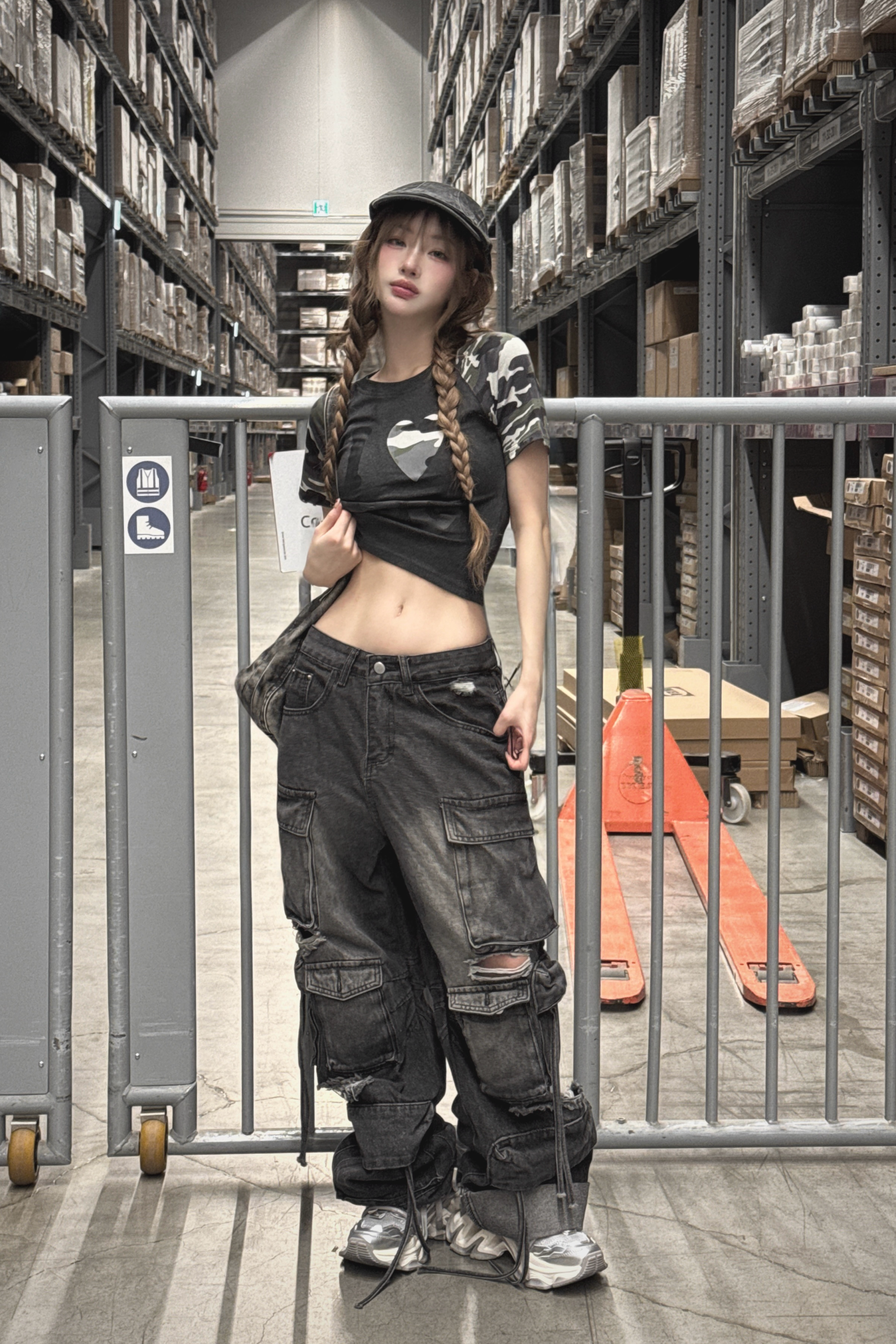 カモフラージュLOVEクロップドTシャツ KSG20930