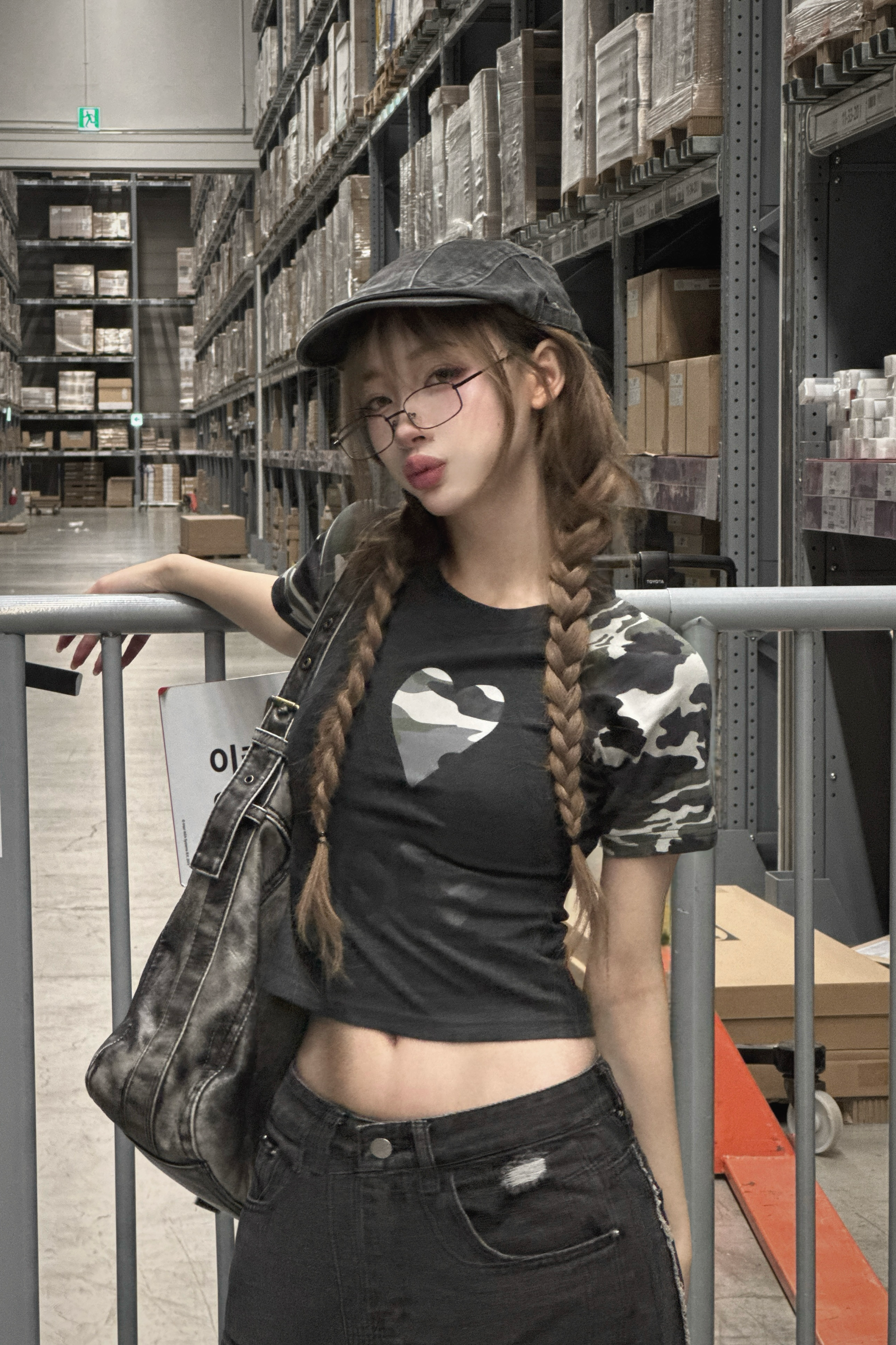 カモフラージュLOVEクロップドTシャツ KSG20930