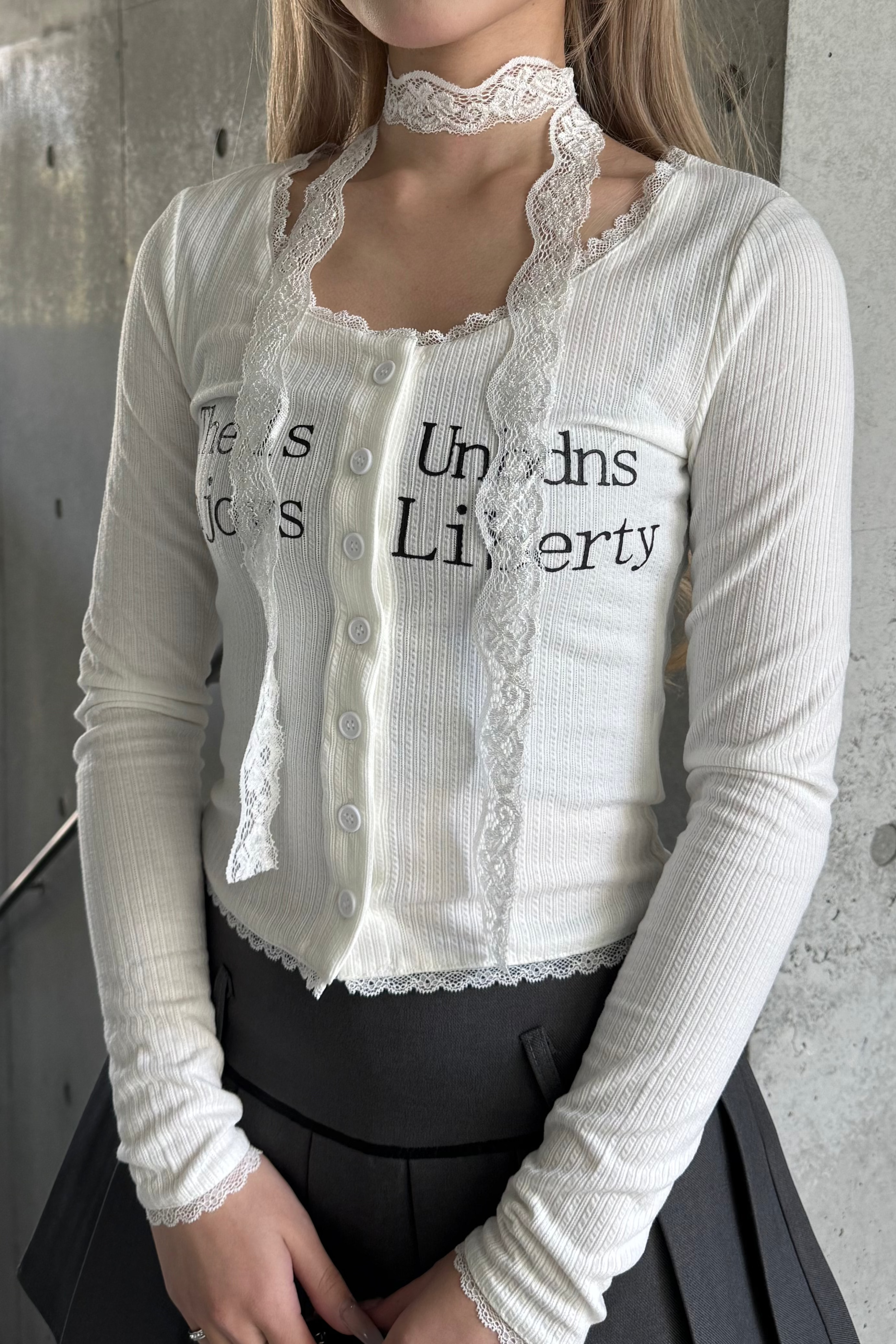 レースストラップロゴトップス KSG20649