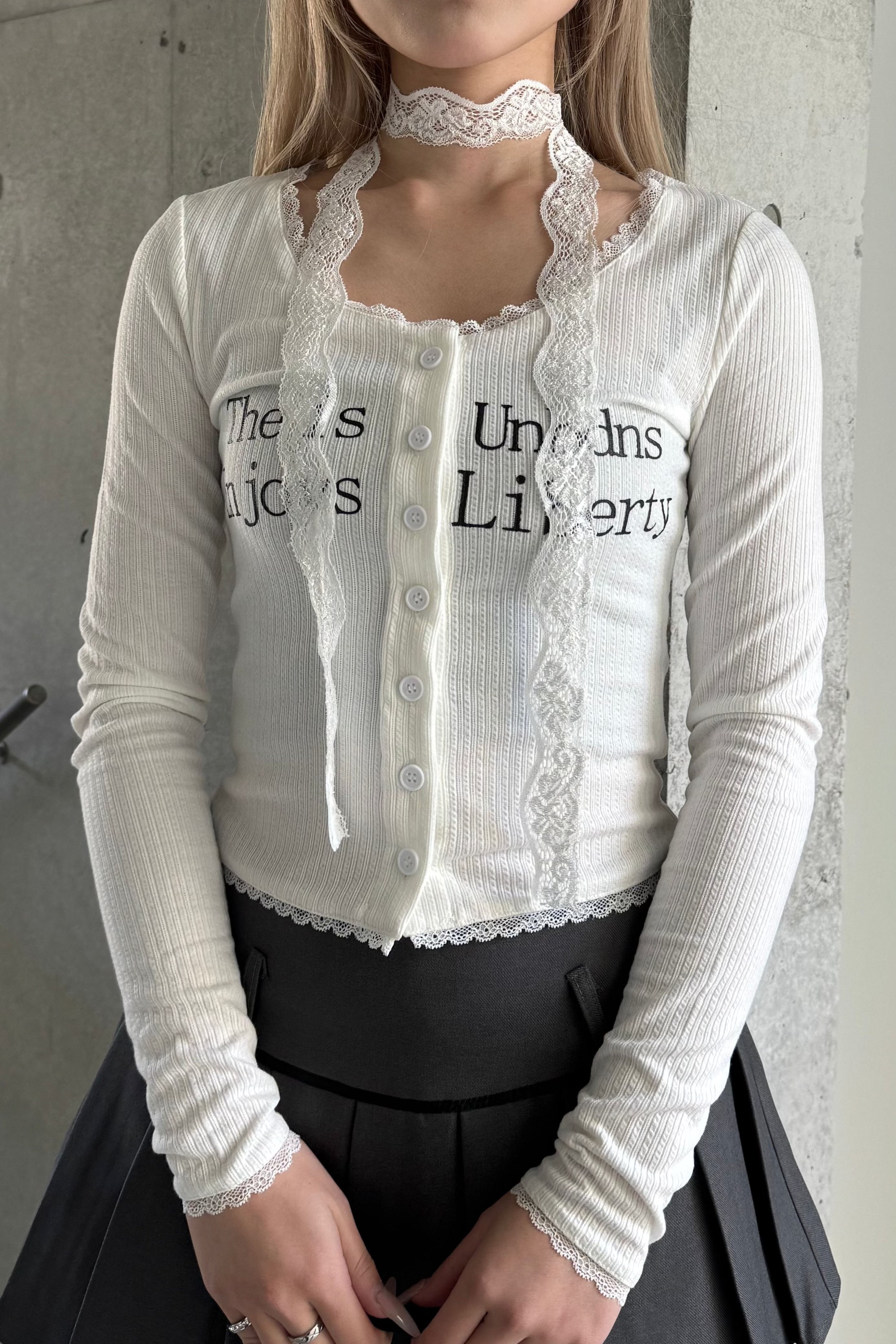 レースストラップロゴトップス KSG20649