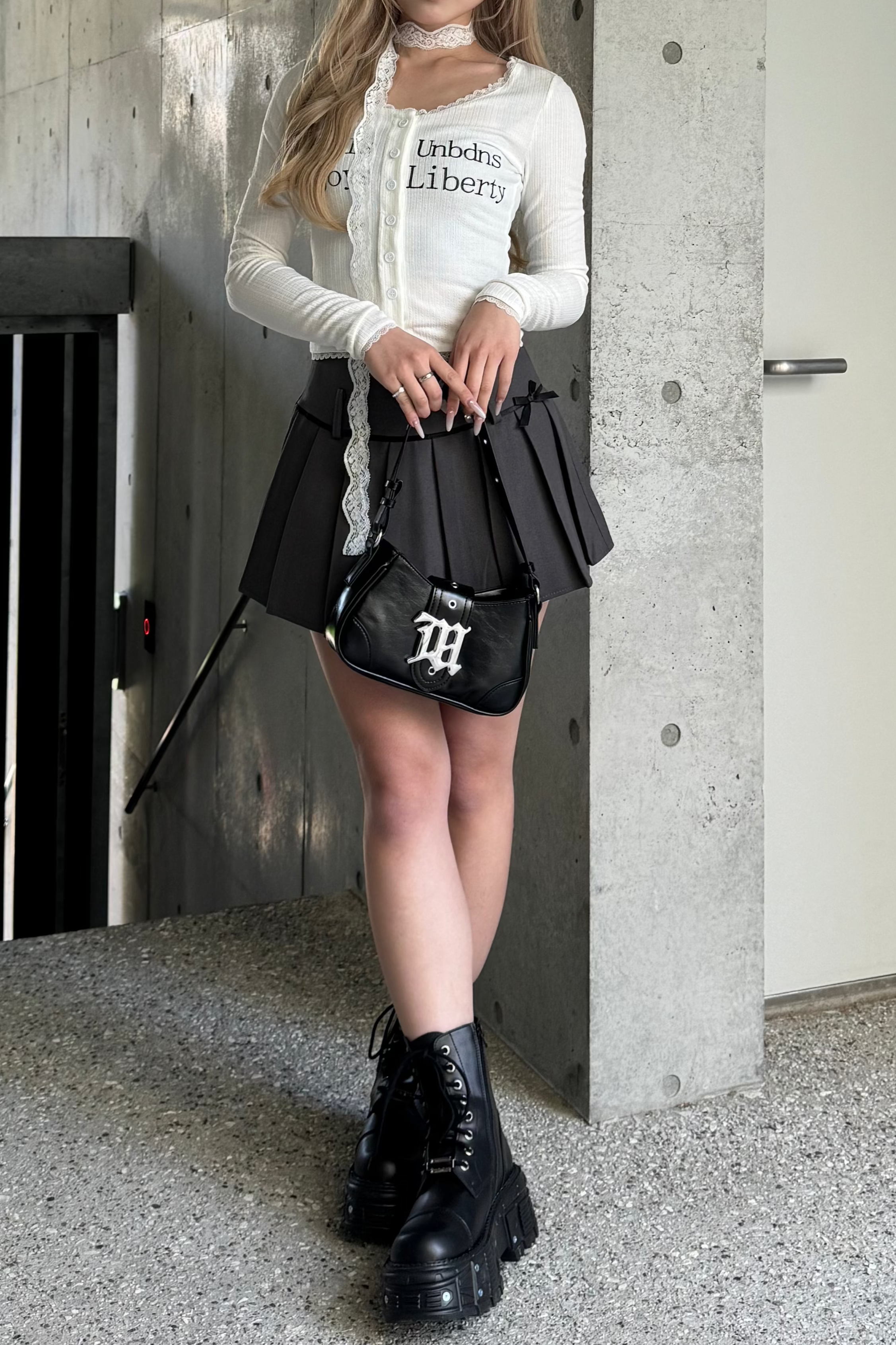 レースストラップロゴトップス KSG20649