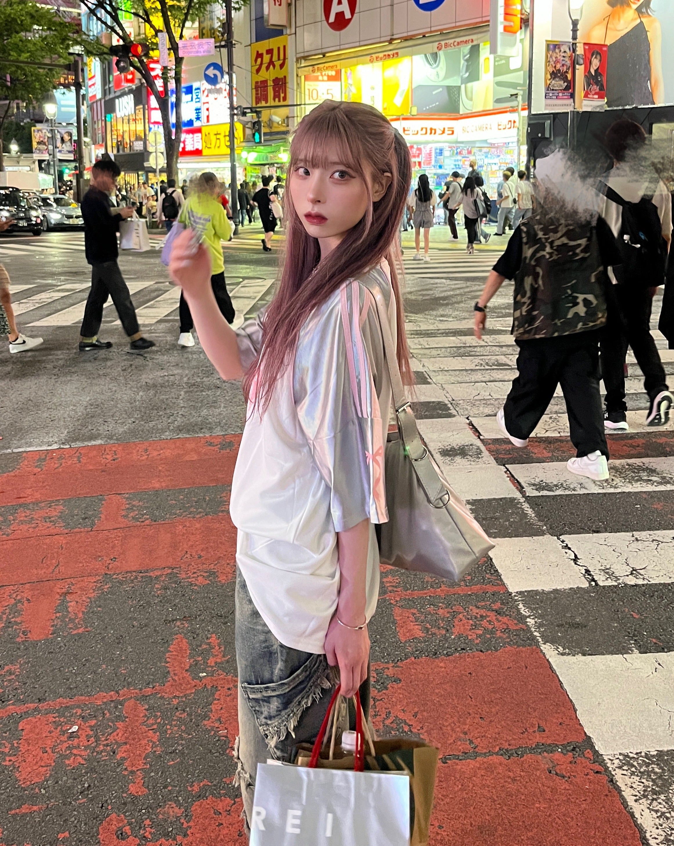 ウォッシュドブルーフリンジデニム KSG19121