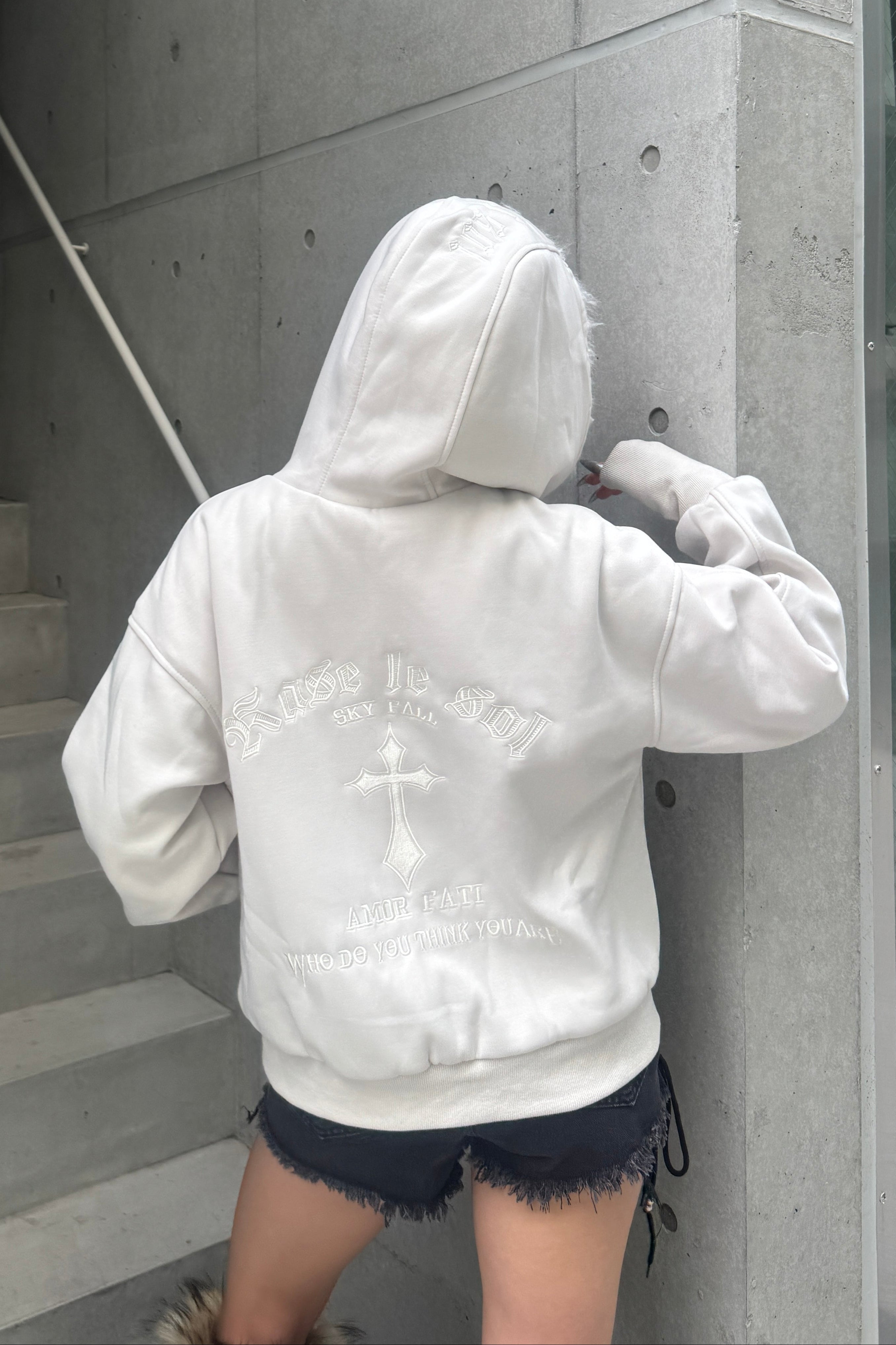 Snow Fluffy Cropped Parker KSG20954