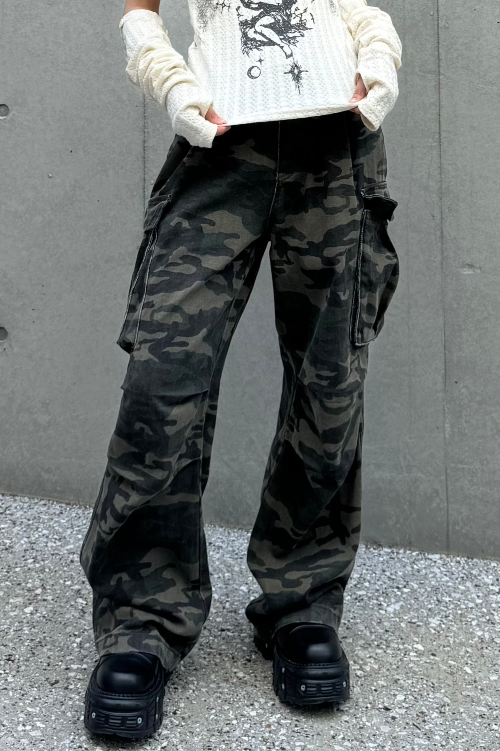 ミリタリーデニムワイドパンツ KSG19273