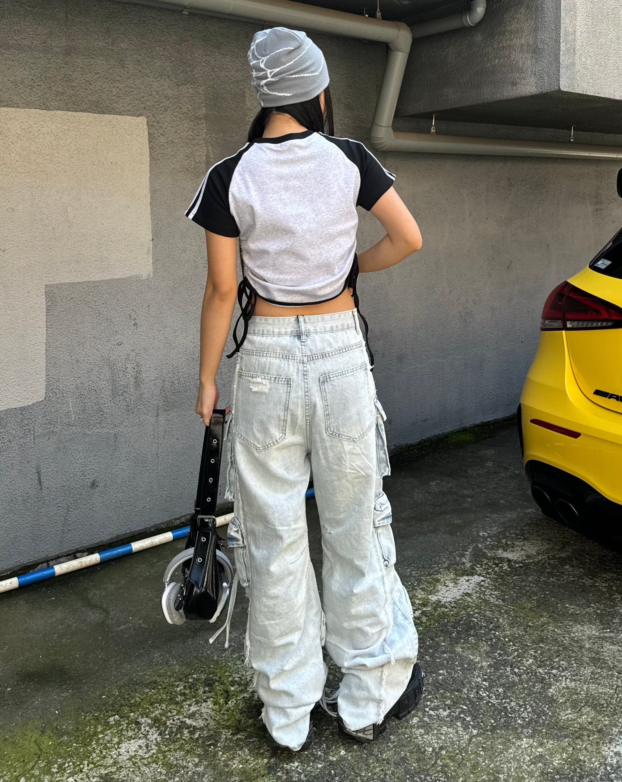 ダメージルーズワイドカーゴデニム KSG19228