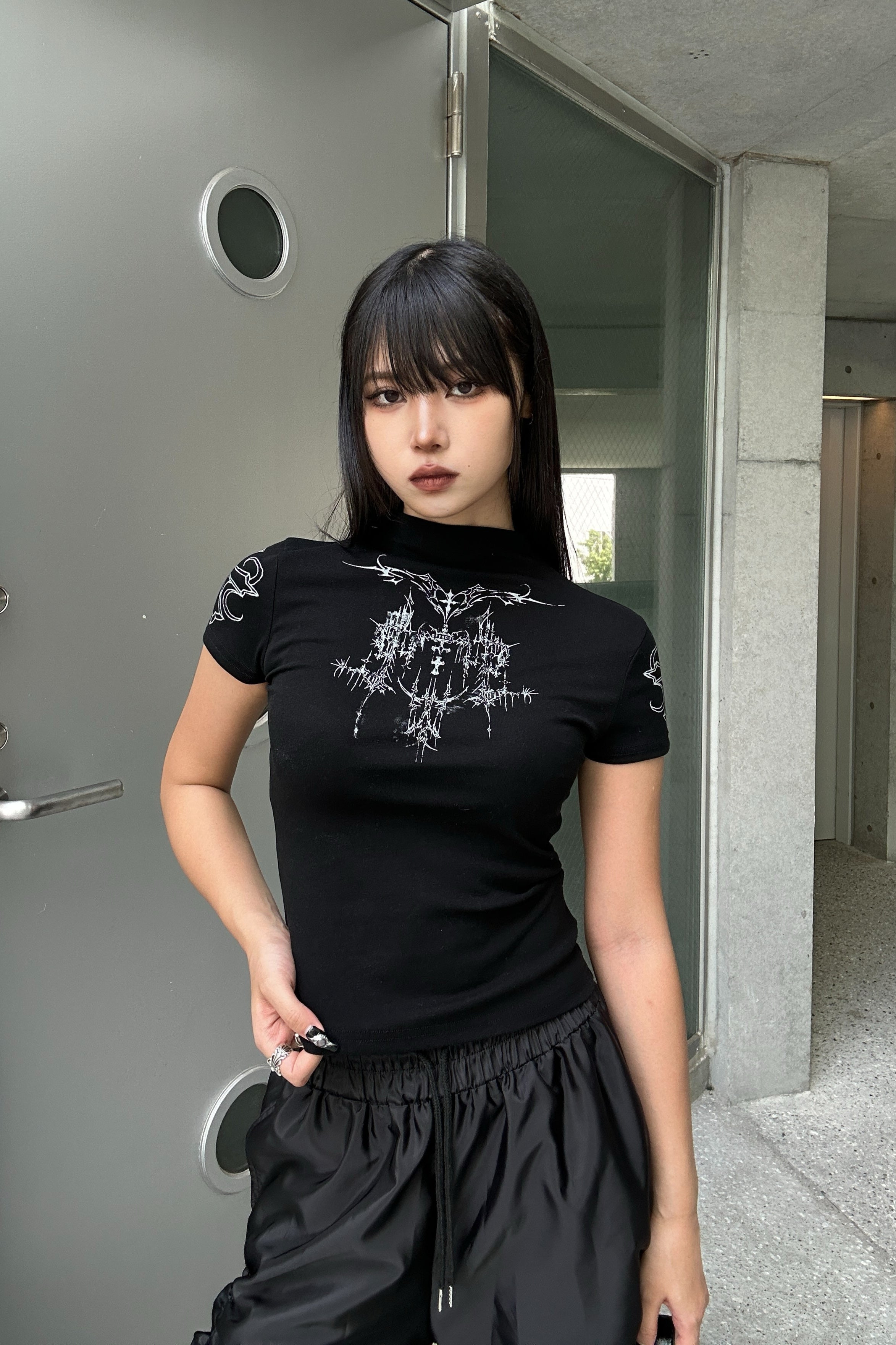 lily pattern short tops KSG20822