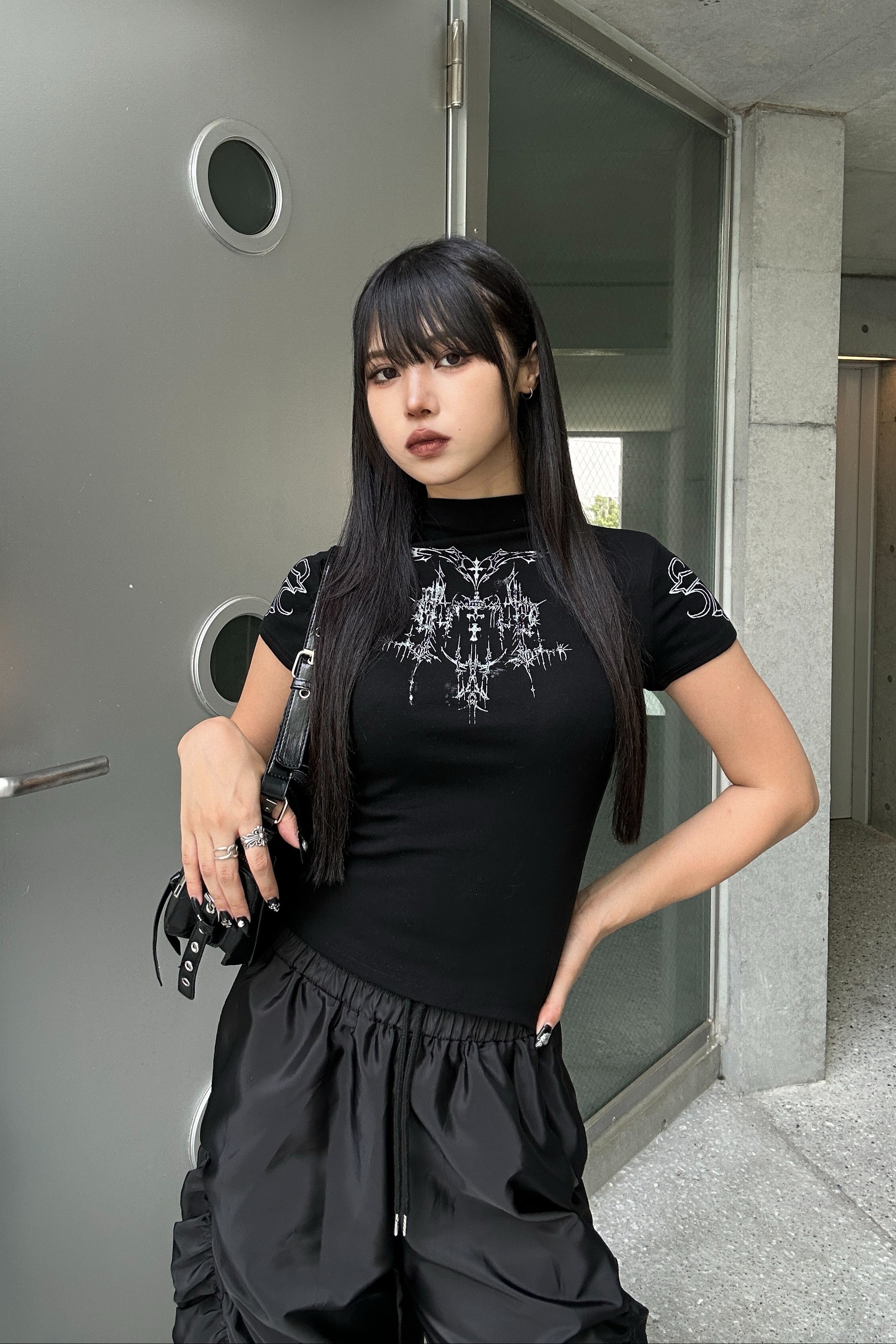 lily pattern short tops KSG20822