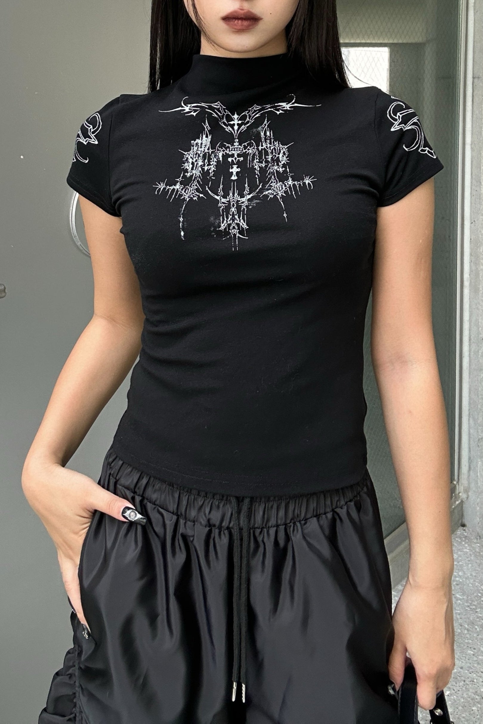 lily pattern short tops KSG20822