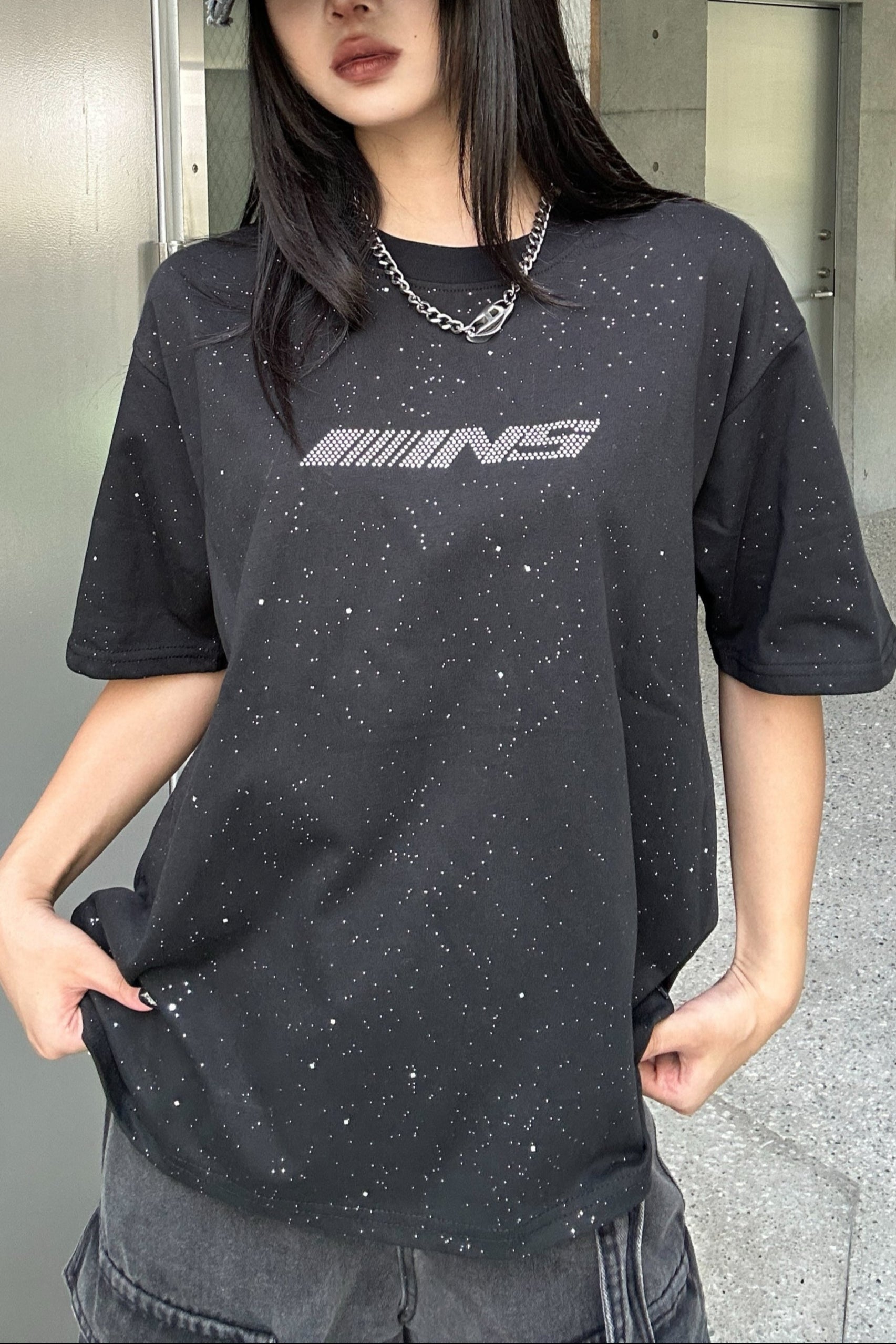 kirakira over logo T-shirt KSG20867