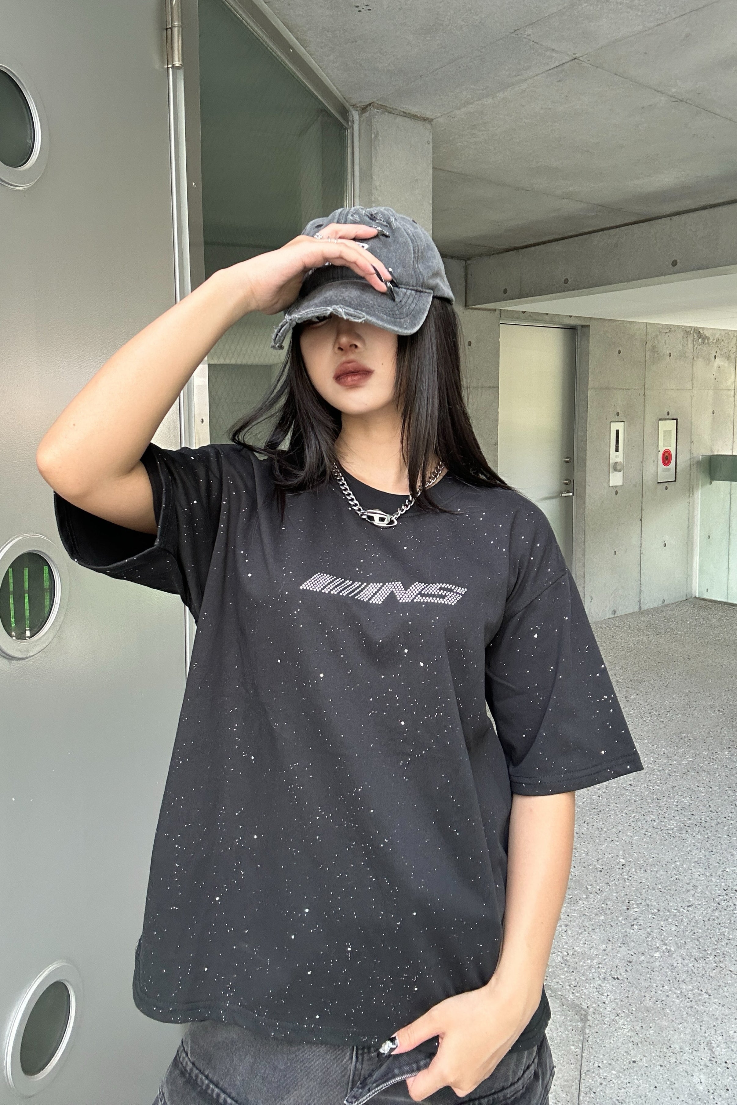 kirakira over logo T-shirt KSG20867