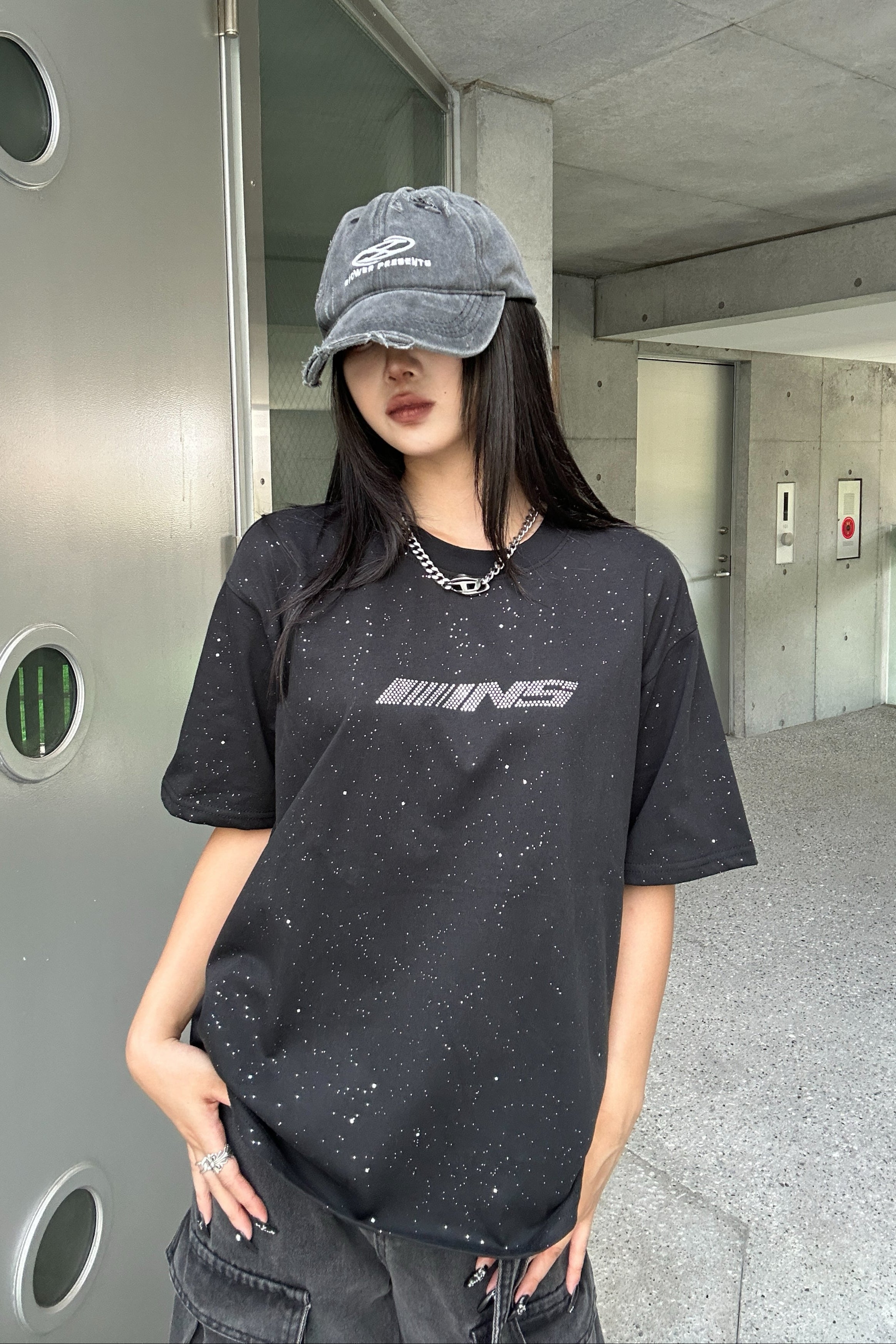 kirakira over logo T-shirt KSG20867
