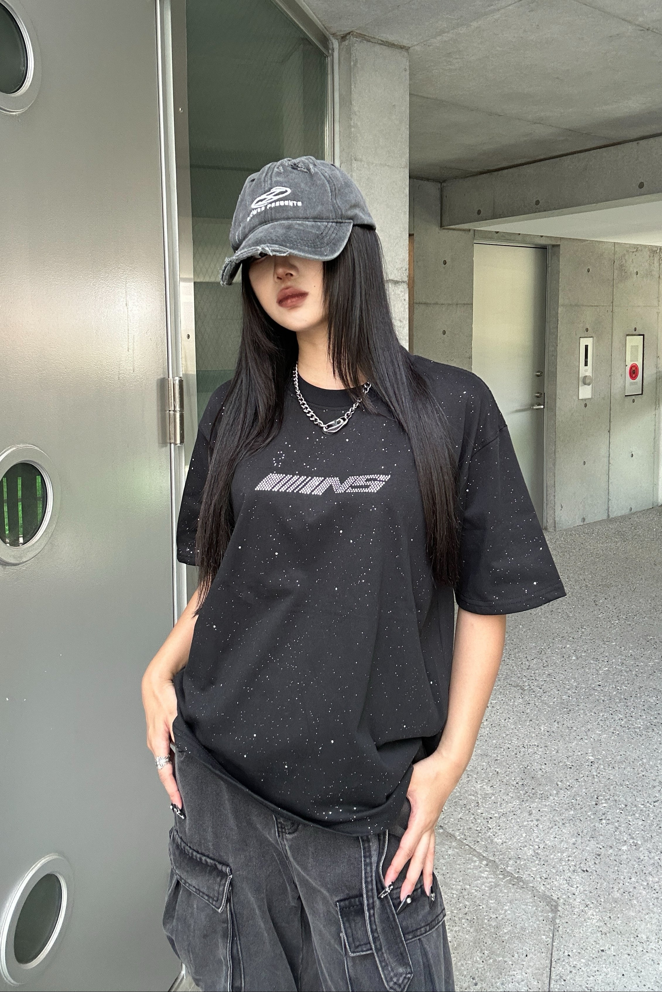 kirakira over logo T-shirt KSG20867